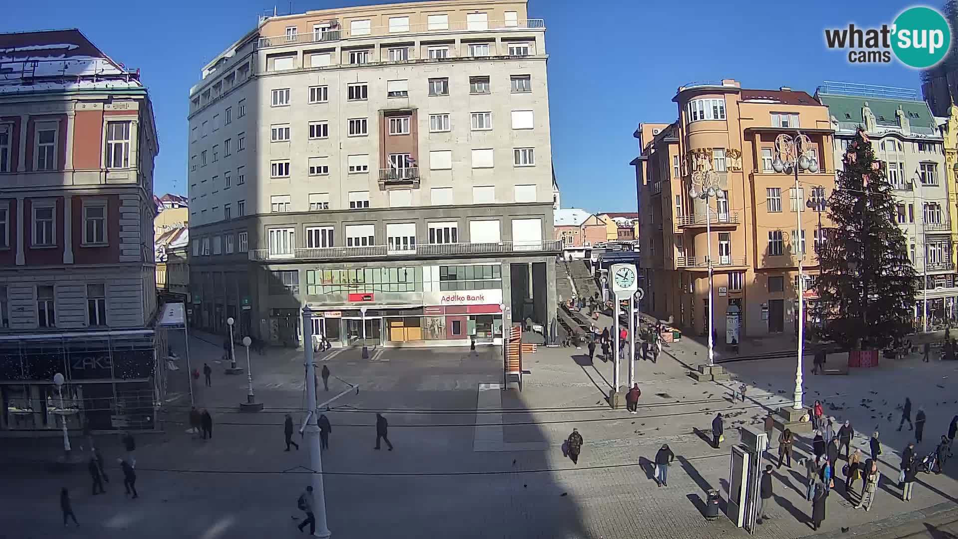 Webcam Zagreb Bana Jelačića square | Croatia