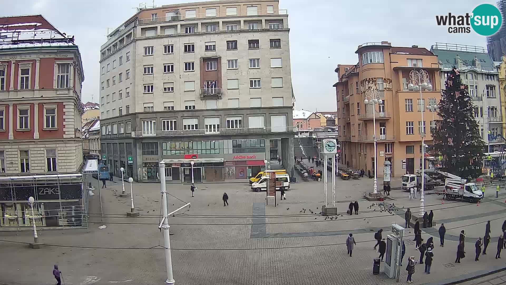 Webcam Zagreb Bana Jelačića square | Croatia