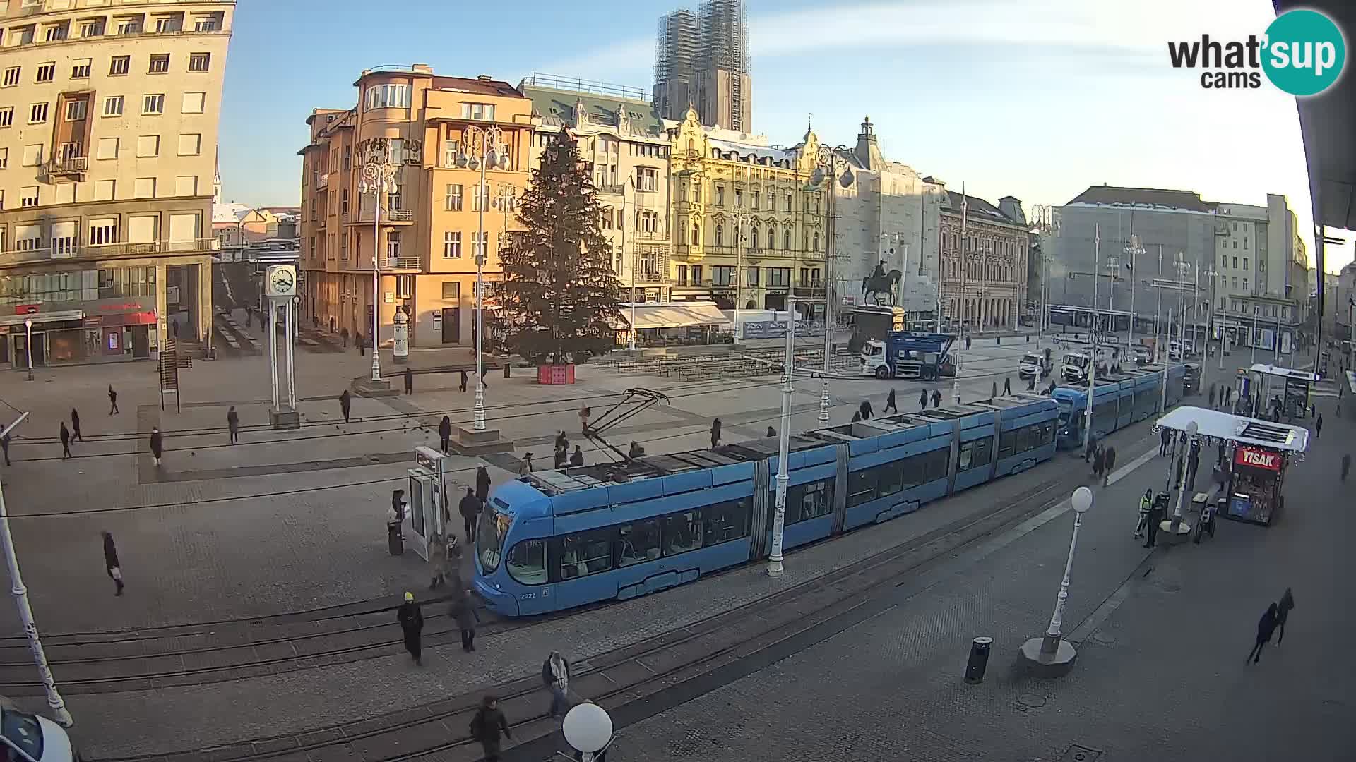 Webcam Zagreb Bana Jelačića square | Croatia