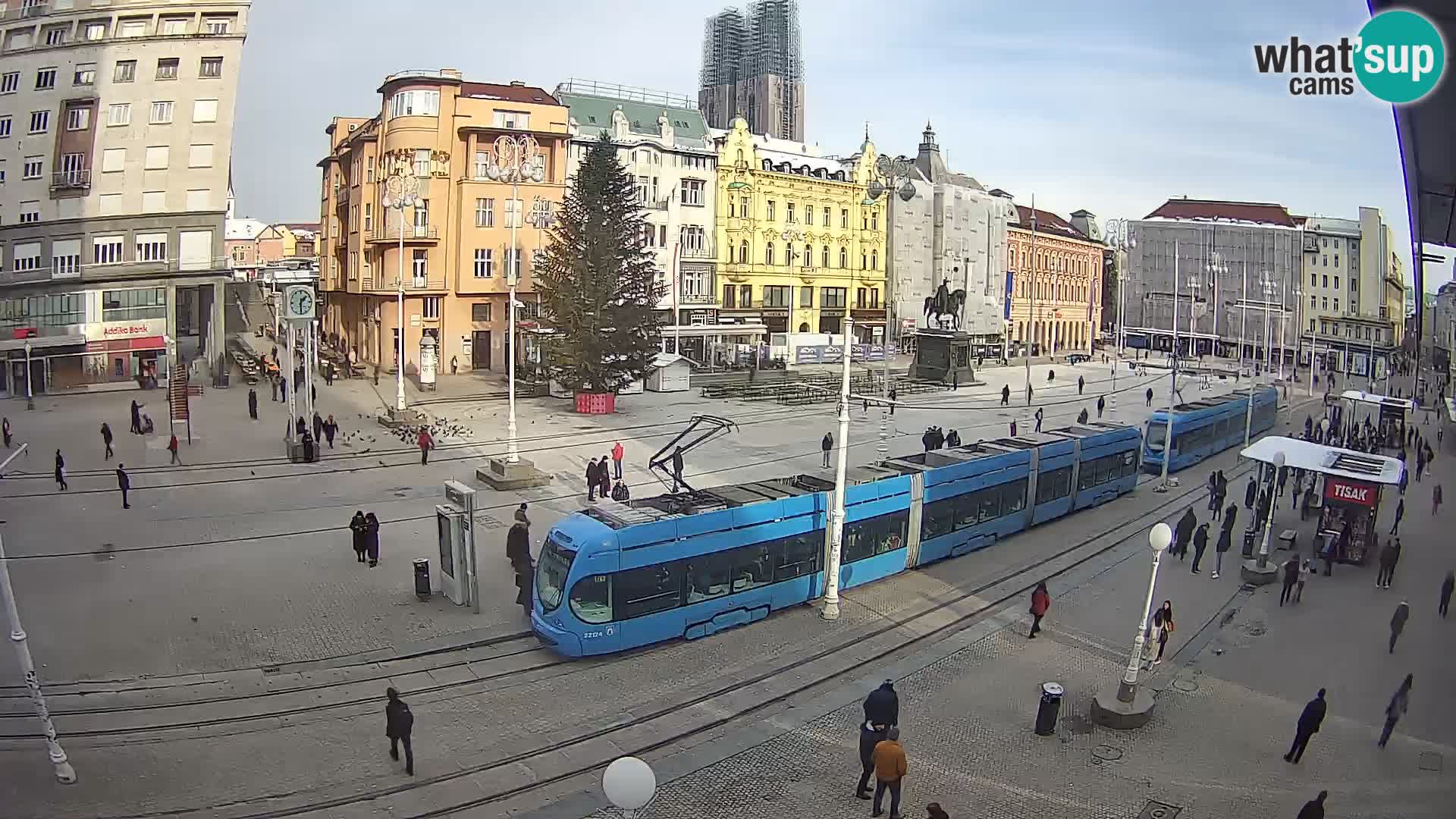 Zagreb webcam Ban Jelacica Platz | Kroatien