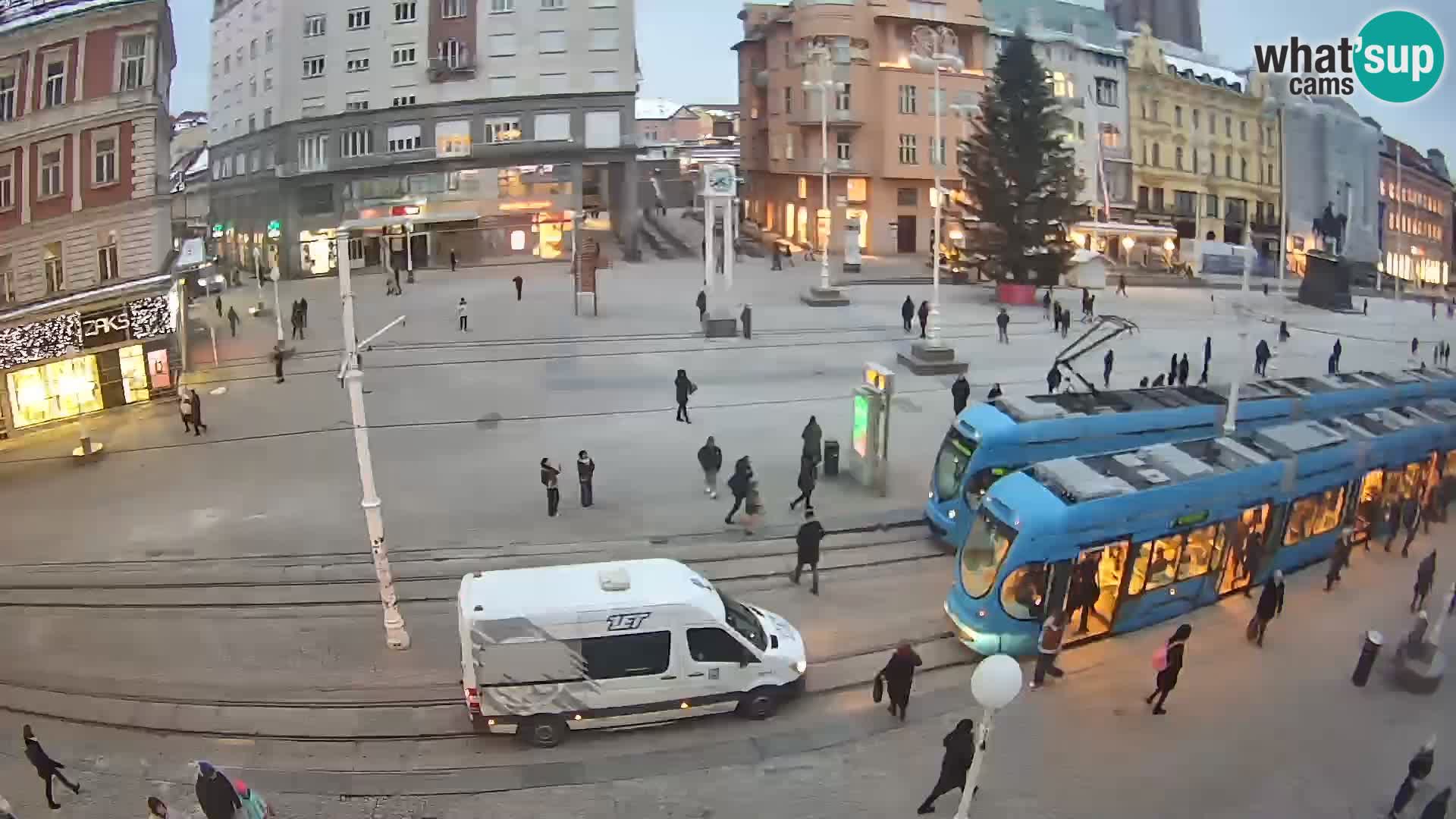 Zagreb webcam Ban Jelacica Platz | Kroatien