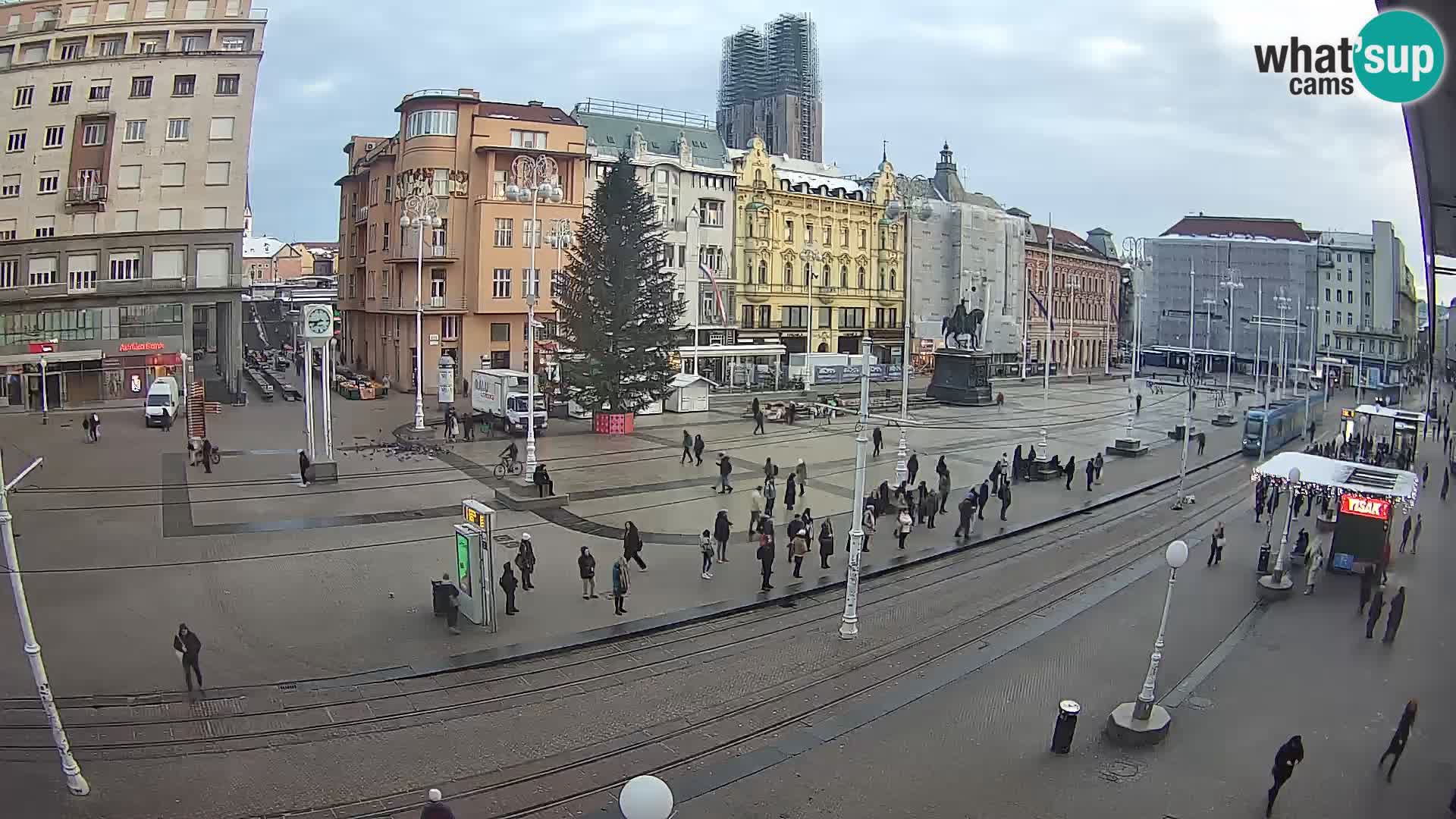 Live Cam Zagreb Ban Jelačić place | Croatie