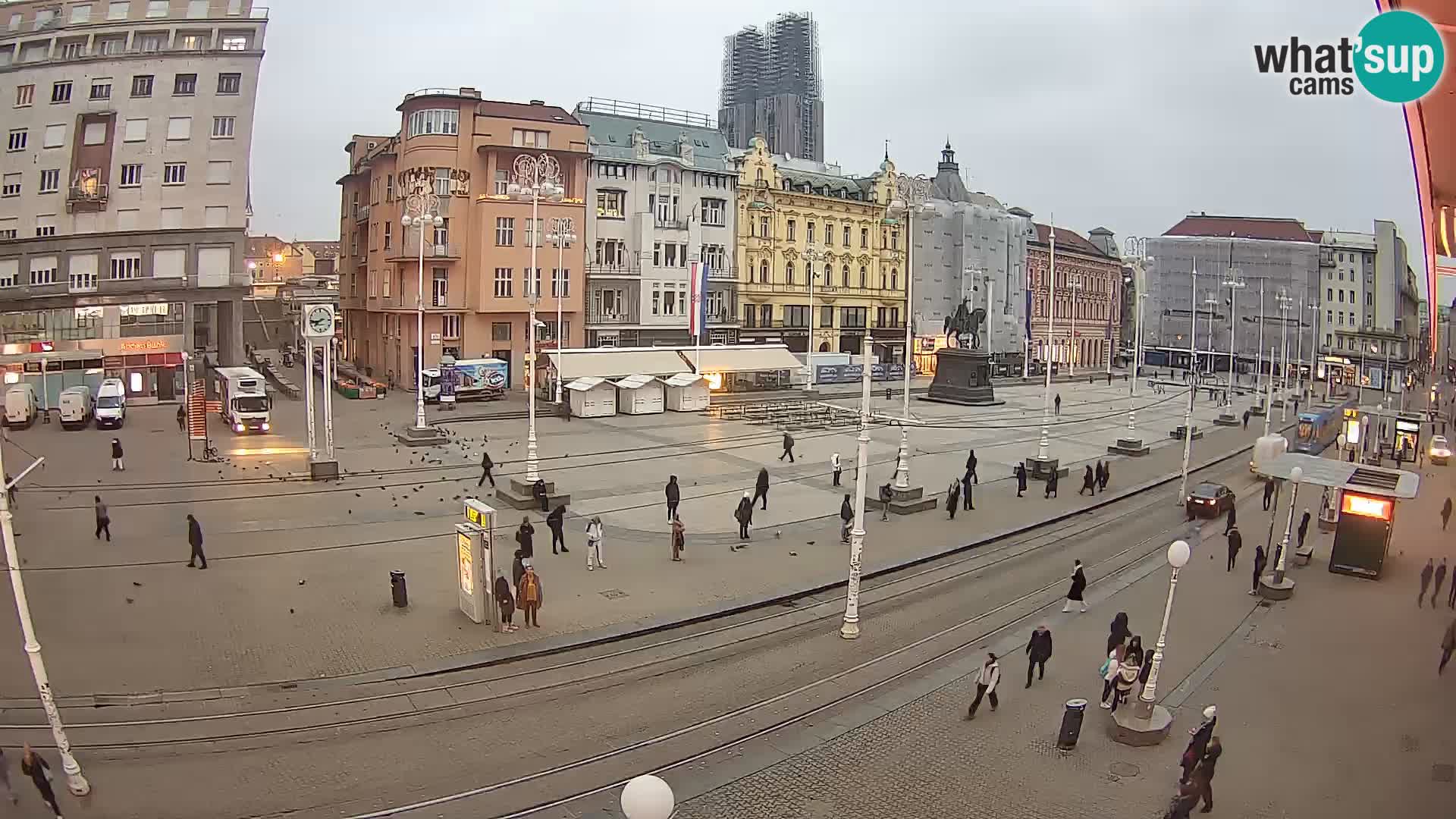 Live Cam Zagreb Ban Jelačić place | Croatie