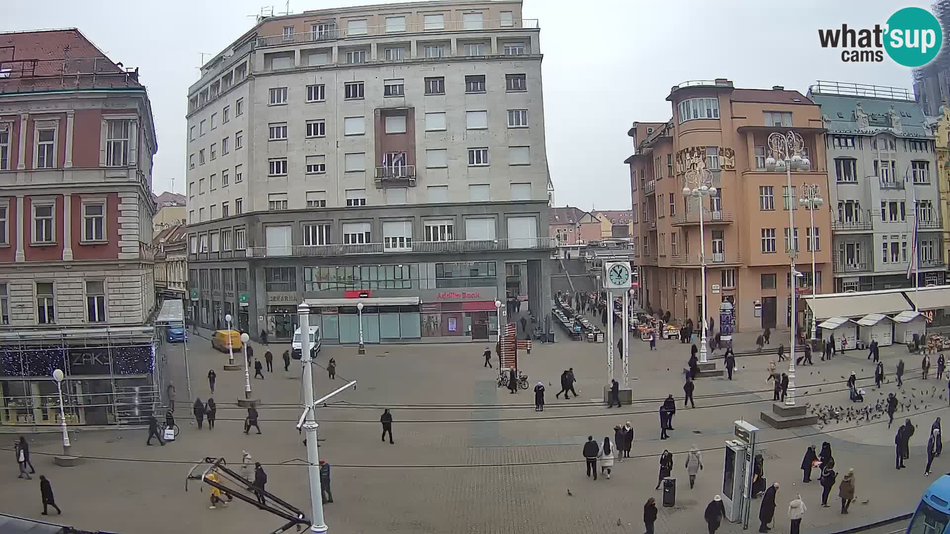 Zagreb webcam Ban Jelacica Platz | Kroatien