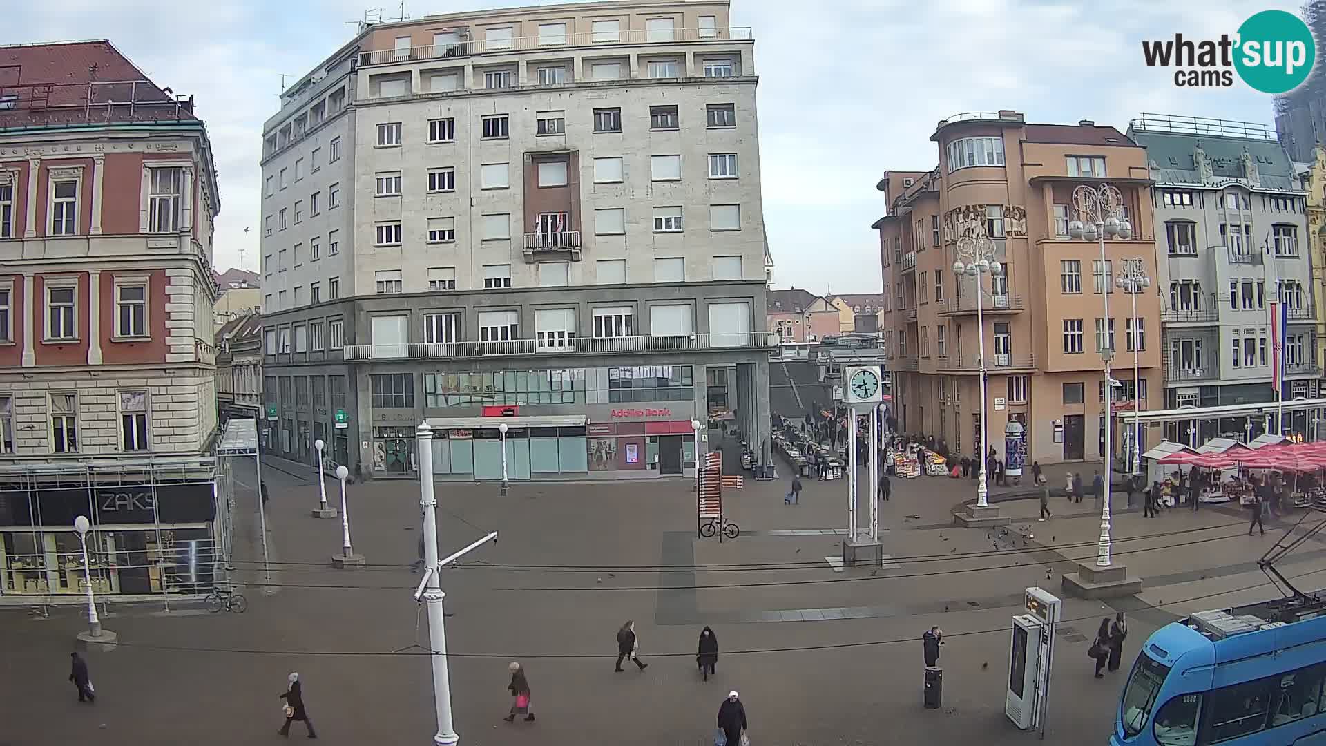 Webcam Zagreb Bana Jelačića square | Croatia