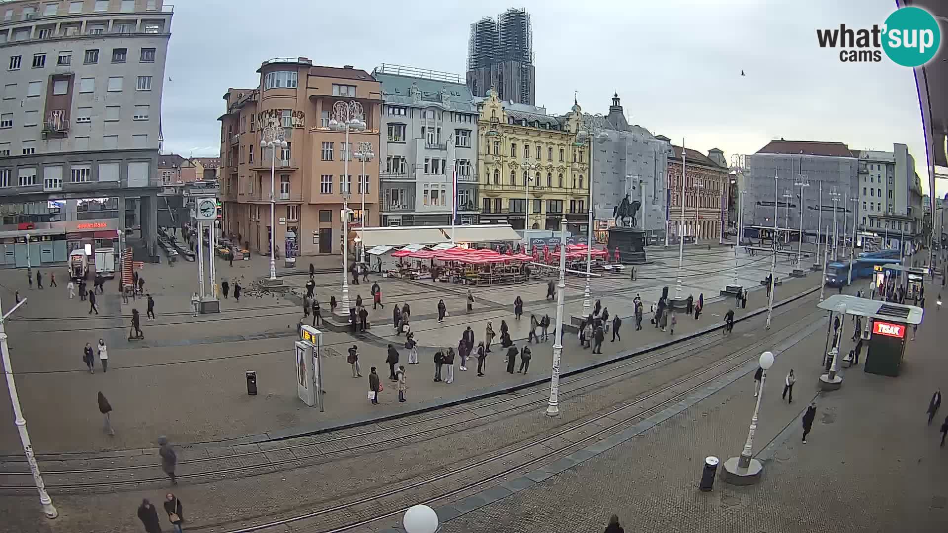 Webcam Zagreb Bana Jelačića square | Croatia