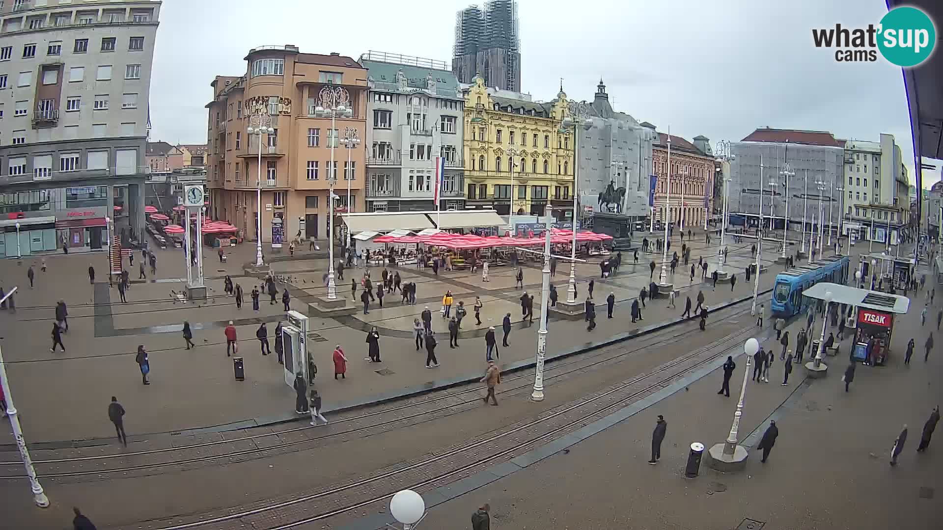 Webcam Zagreb Bana Jelačića square | Croatia