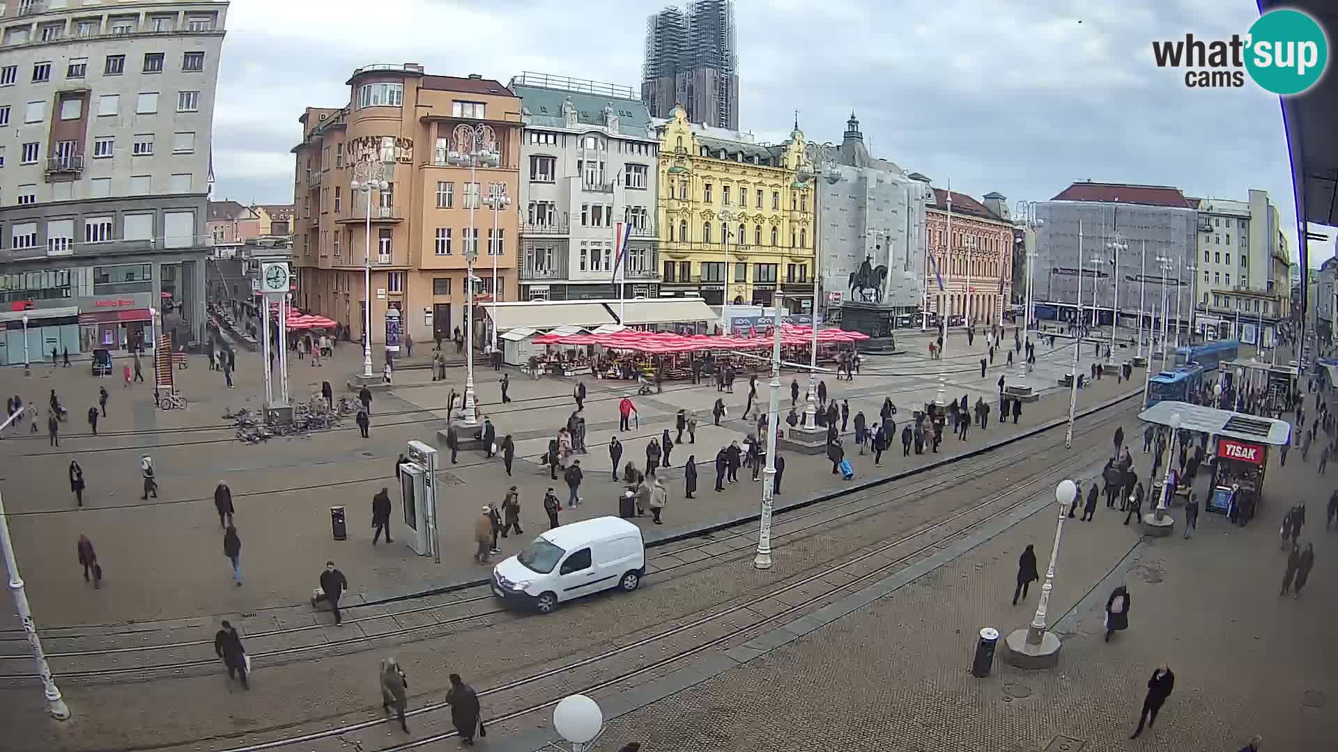 Webcam Zagreb Bana Jelačića square | Croatia