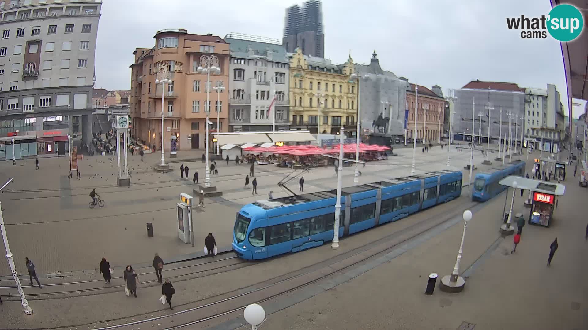 Webcam Zagreb Bana Jelačića square | Croatia