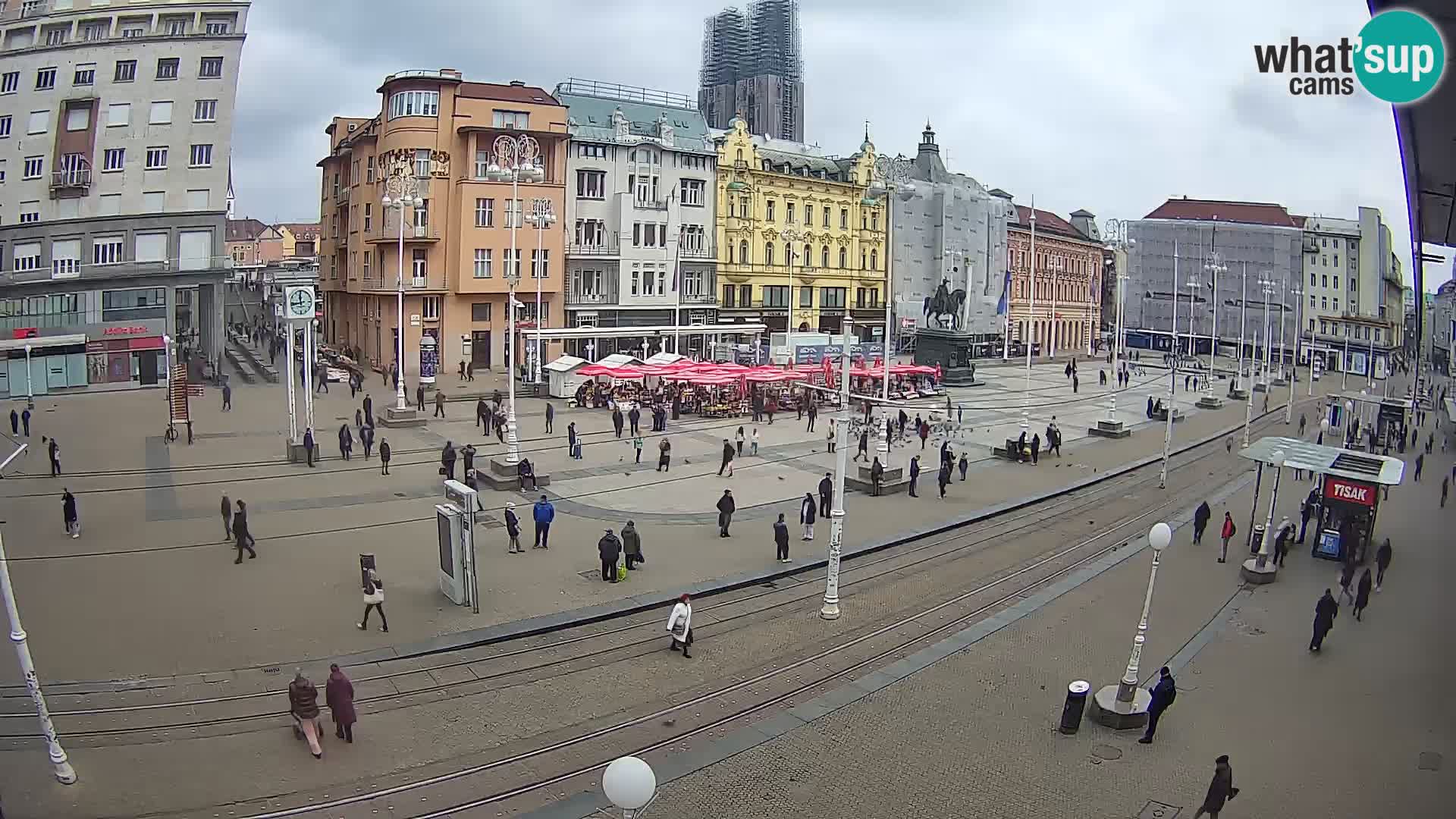 Webcam Zagreb Bana Jelačića square | Croatia