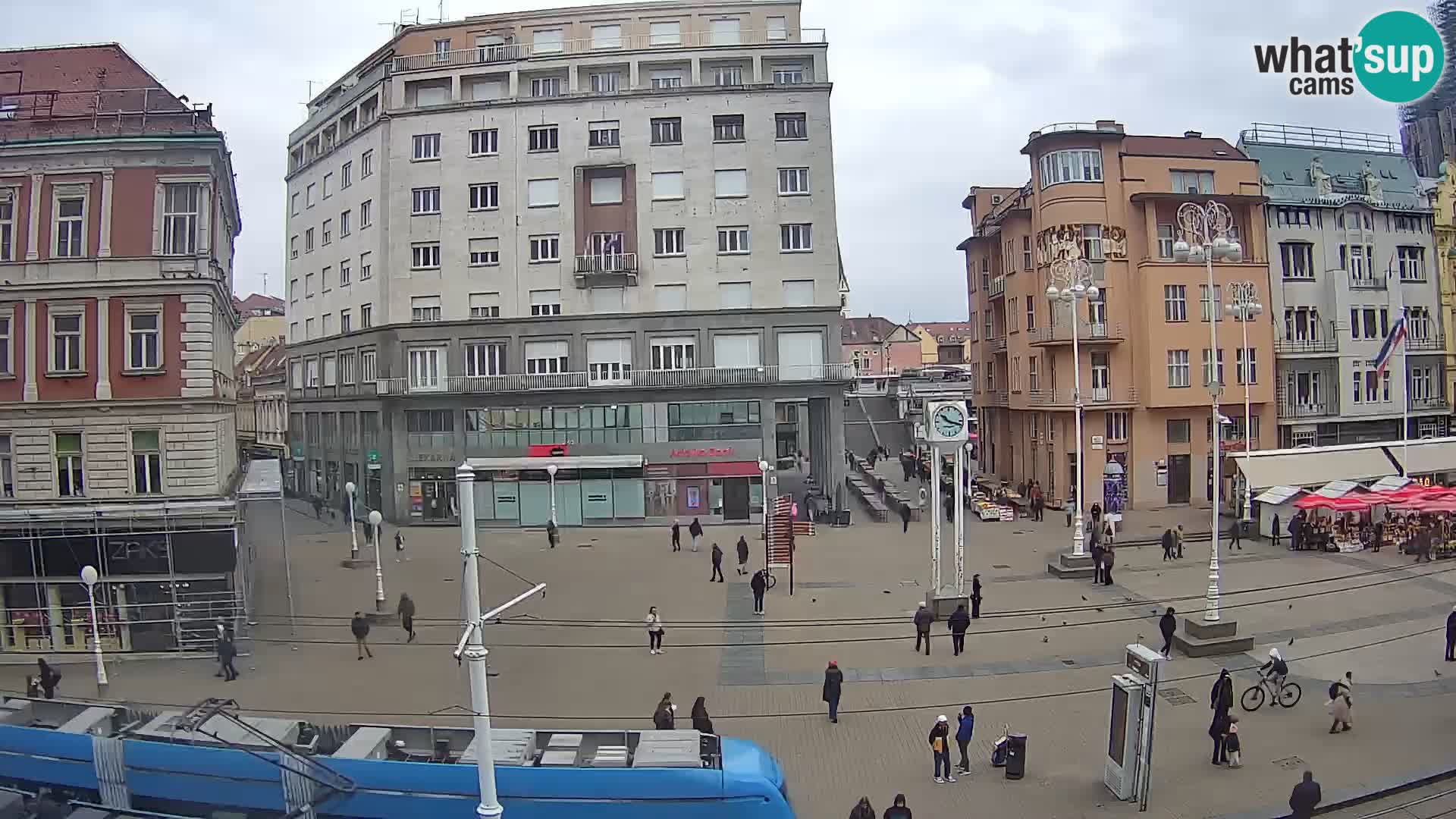 Webcam Zagreb Bana Jelačića square | Croatia