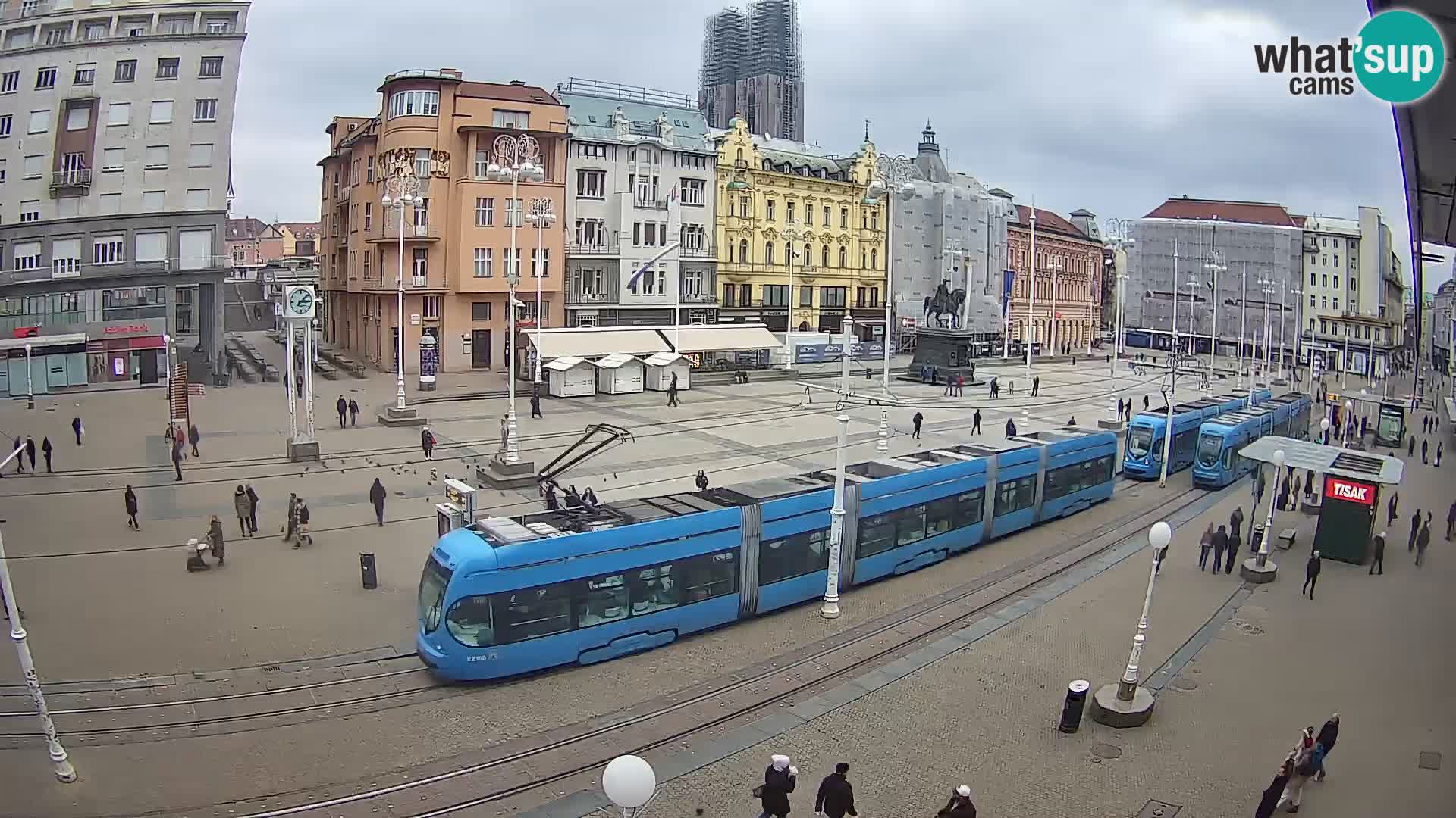 Live Cam Zagreb Ban Jelačić place | Croatie