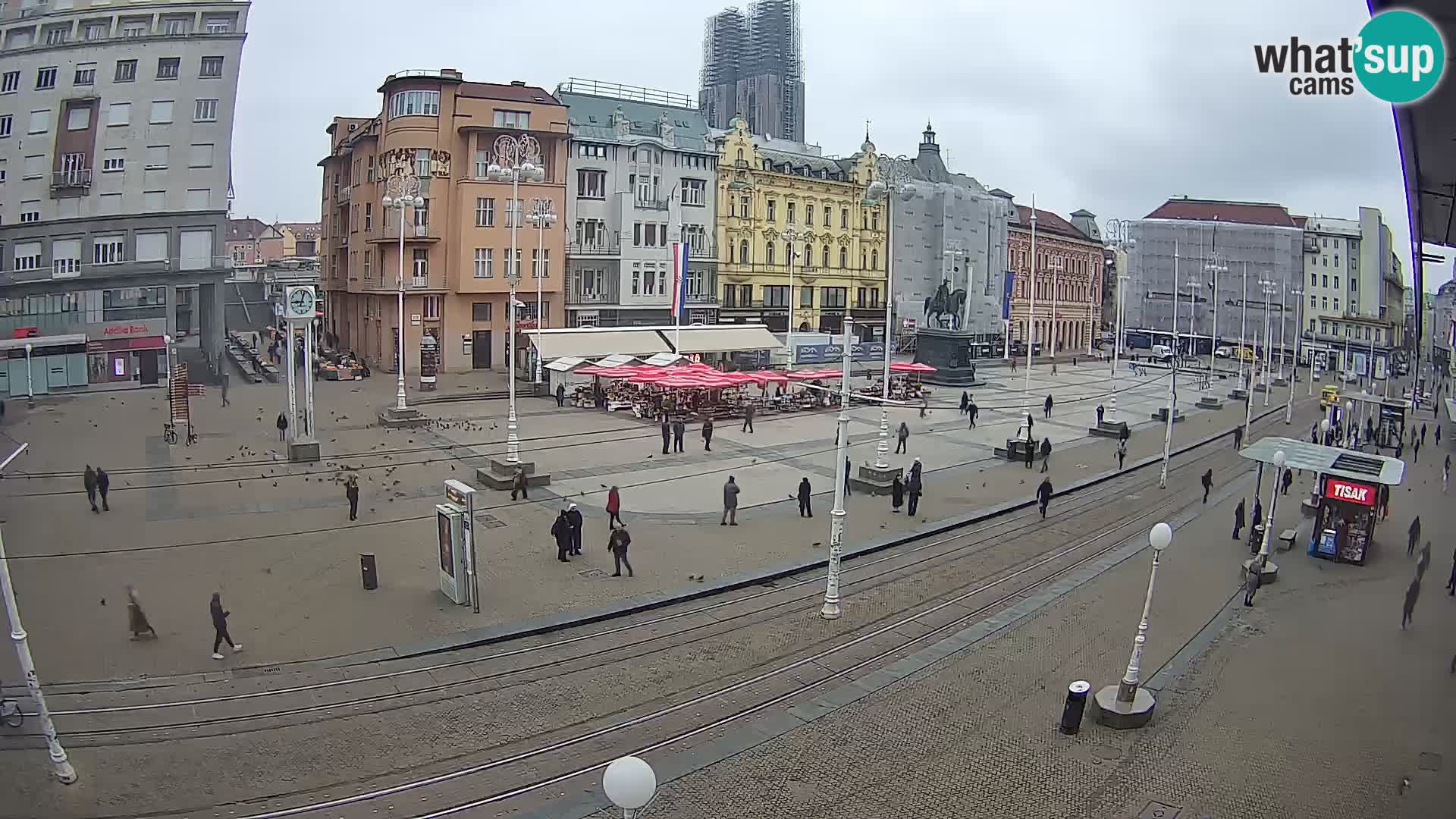 Webcam Zagreb Bana Jelačića square | Croatia