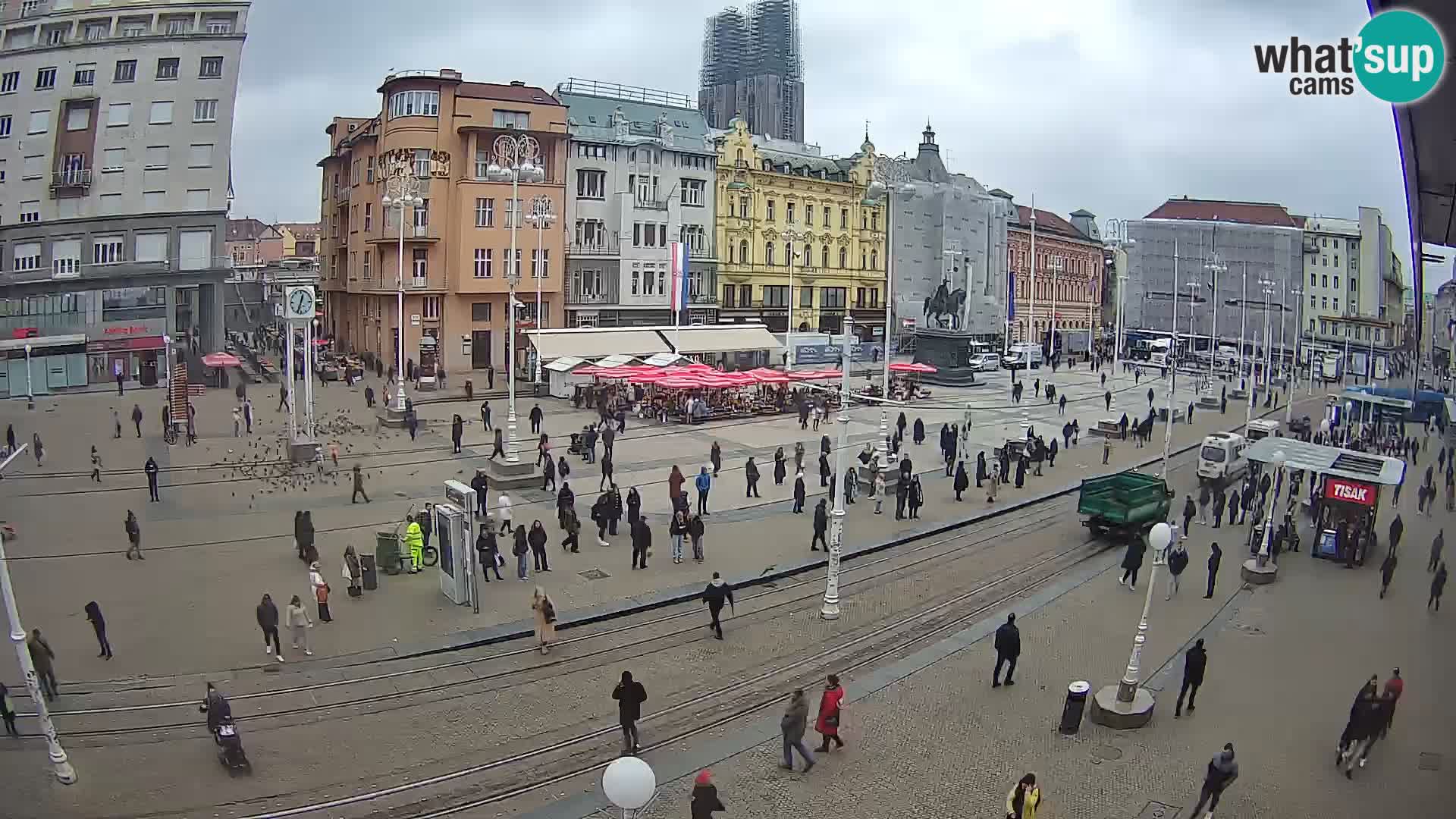 Live Cam Zagreb Ban Jelačić place | Croatie