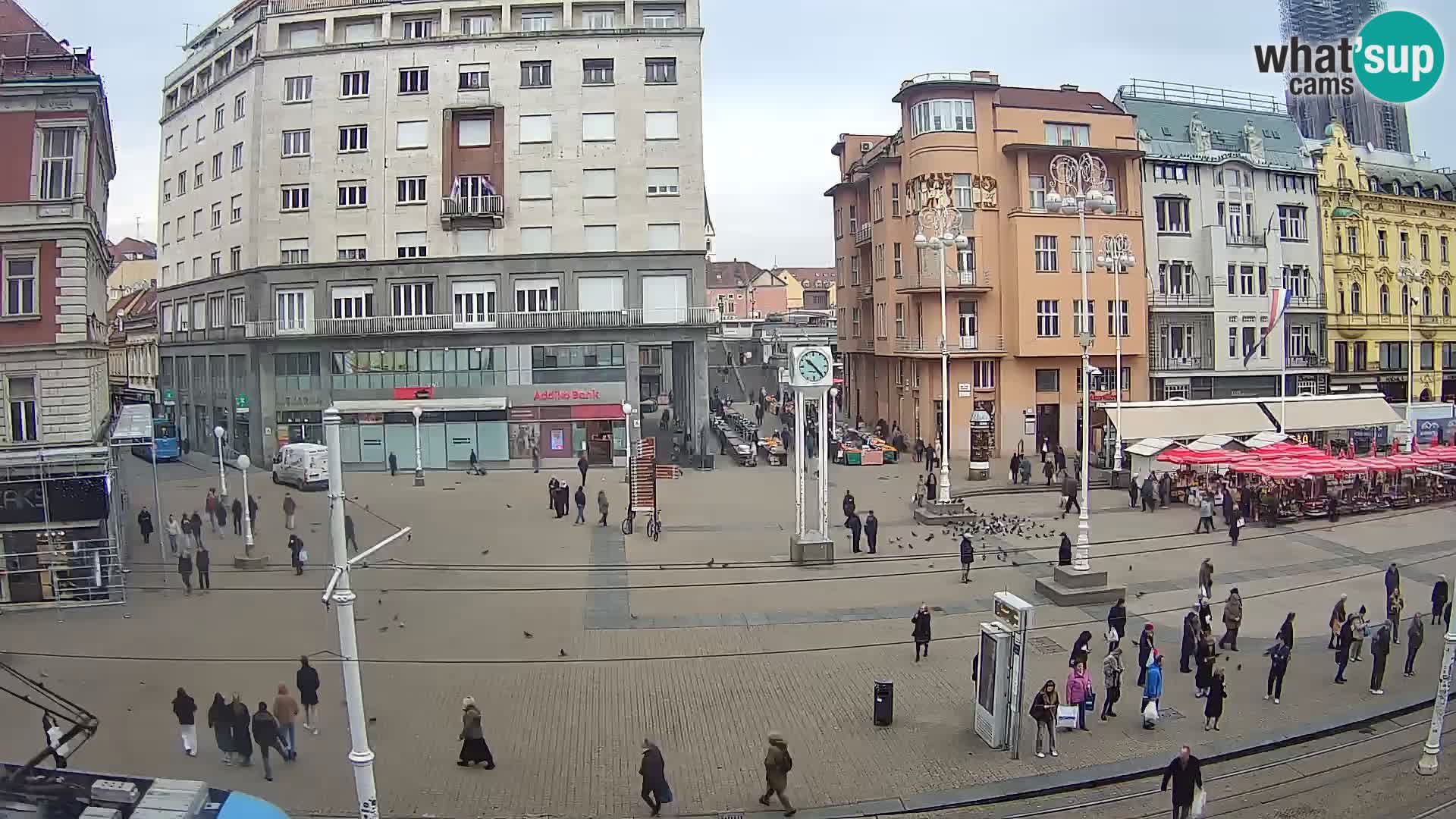 Zagreb webcam Ban Jelacica Platz | Kroatien