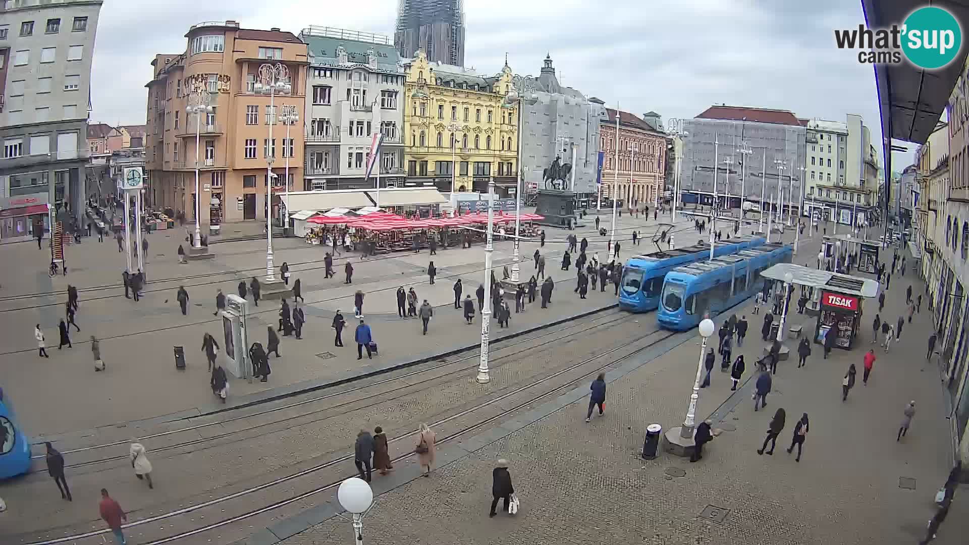Zagreb webcam Ban Jelacica Platz | Kroatien