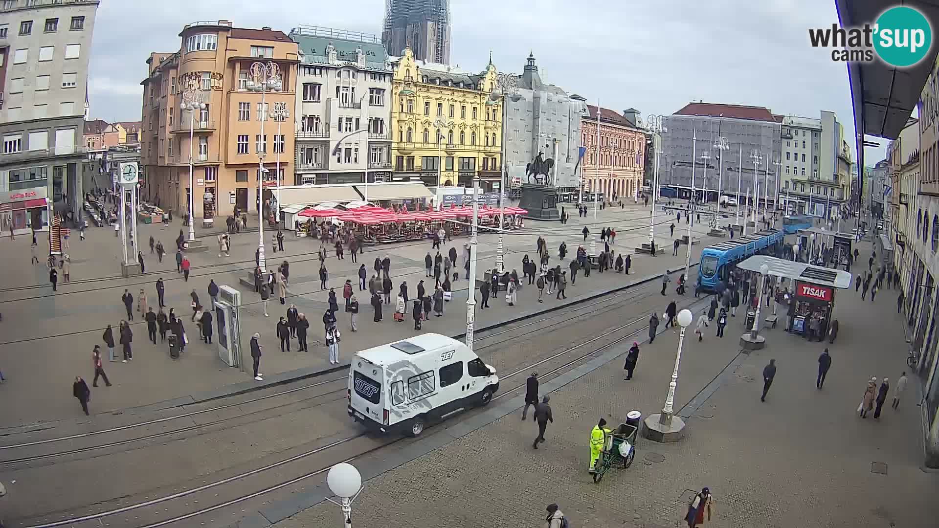 Webcam Zagreb Bana Jelačića square | Croatia