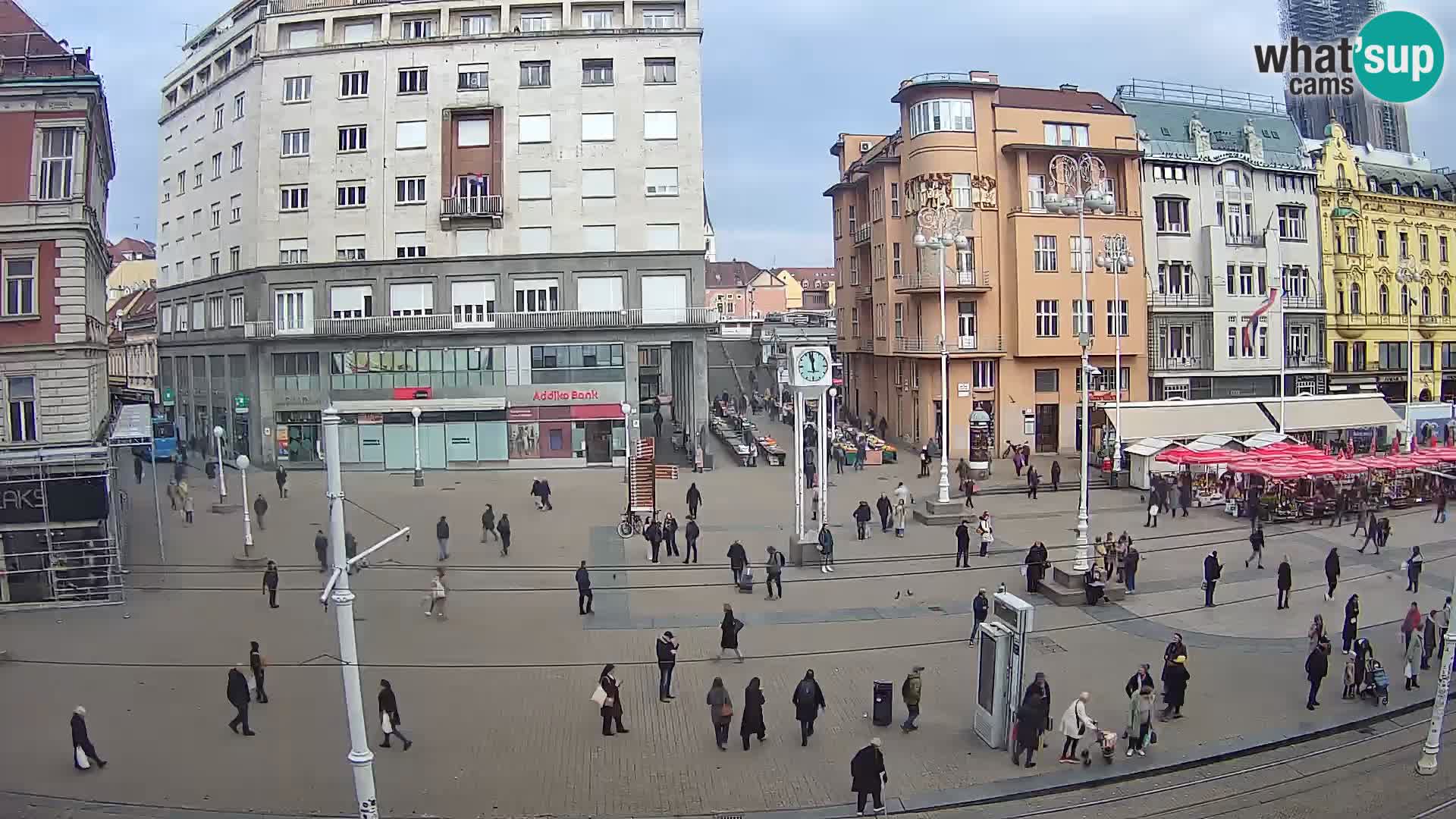 Webcam Zagreb Bana Jelačića square | Croatia