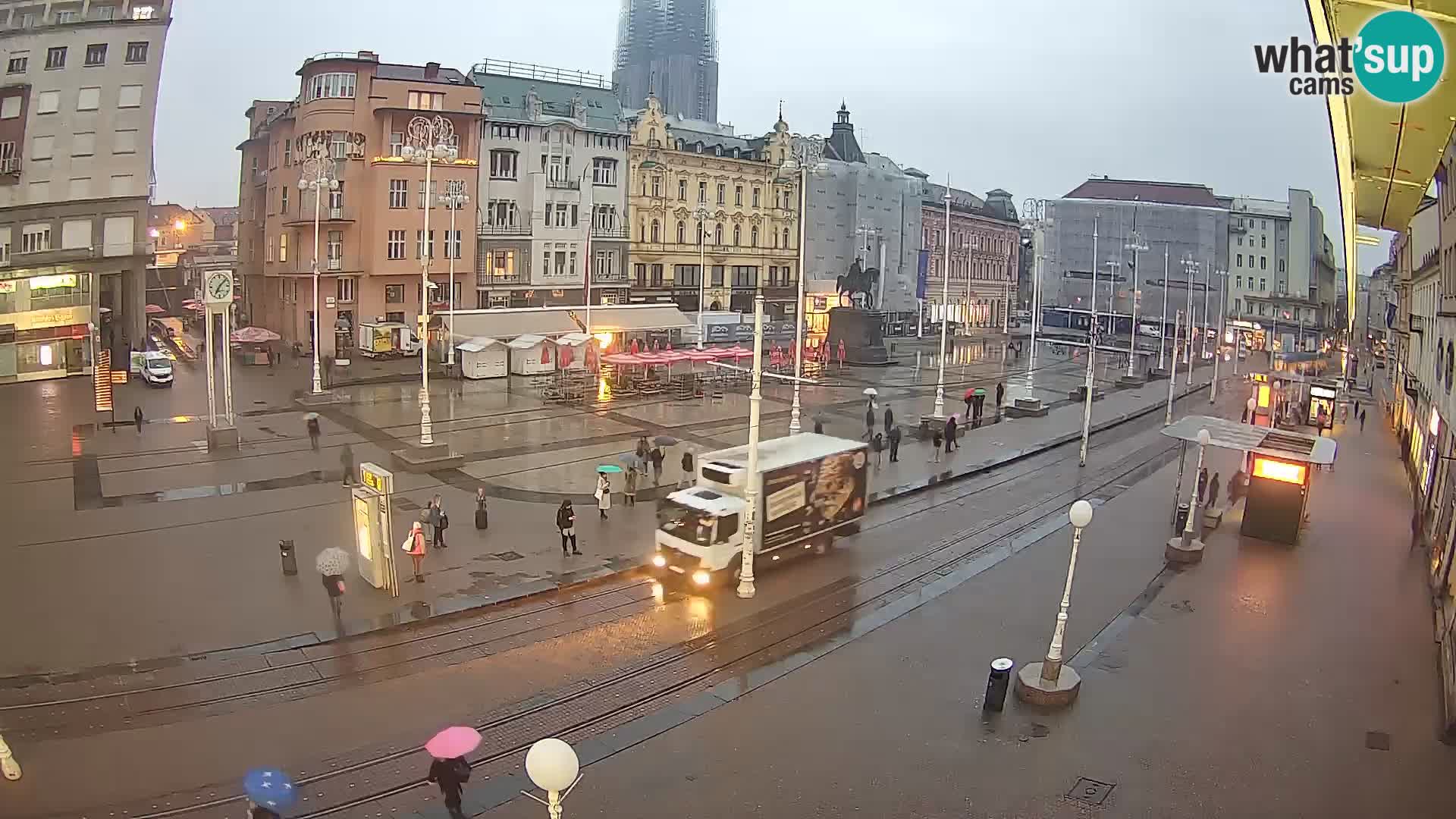 Zagreb webcam Ban Jelacica Platz | Kroatien