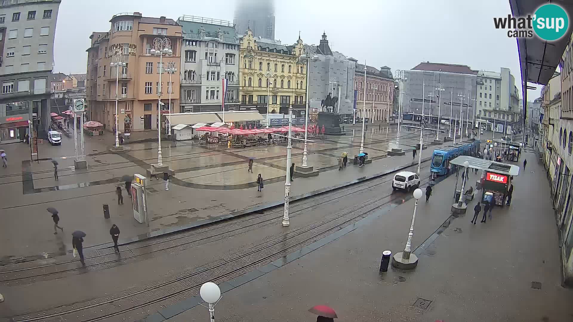 Webcam Zagreb Bana Jelačića square | Croatia