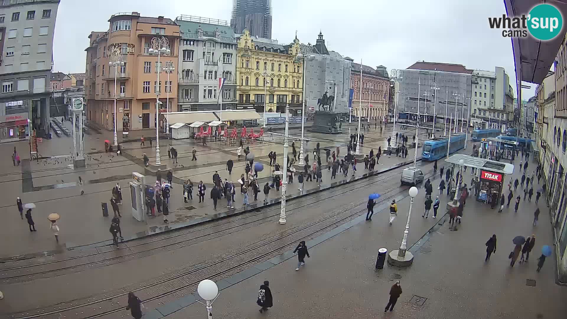 Webcam Zagreb Bana Jelačića square | Croatia