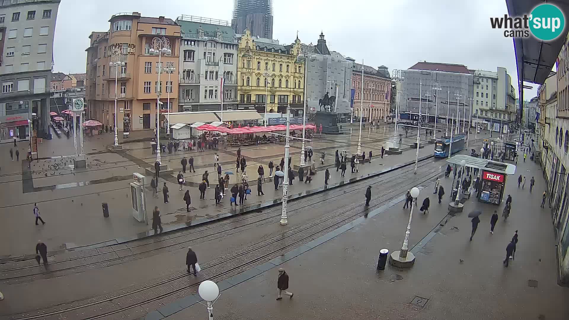Zagreb webcam Ban Jelacica Platz | Kroatien