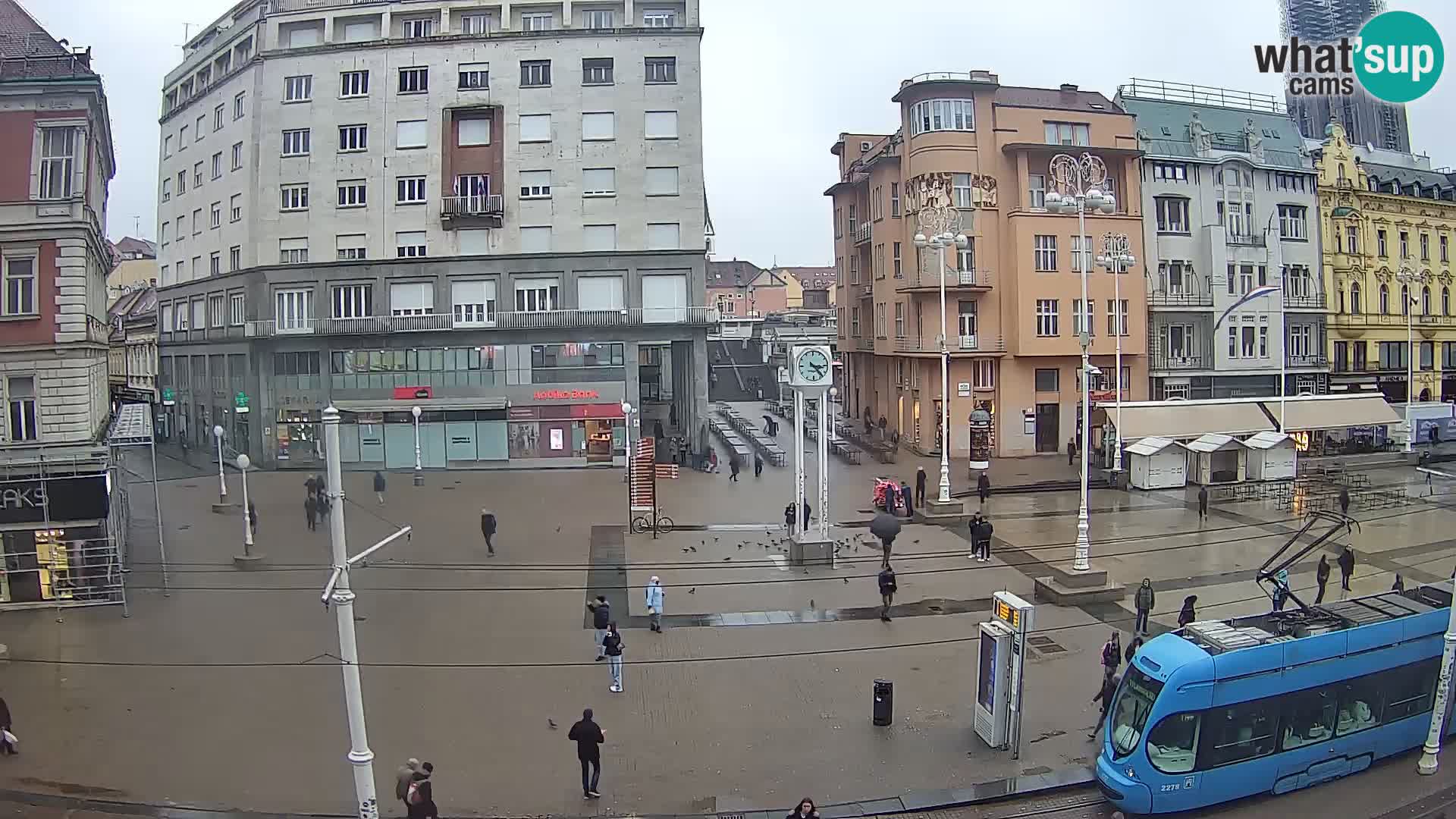 Zagreb webcam Ban Jelacica Platz | Kroatien