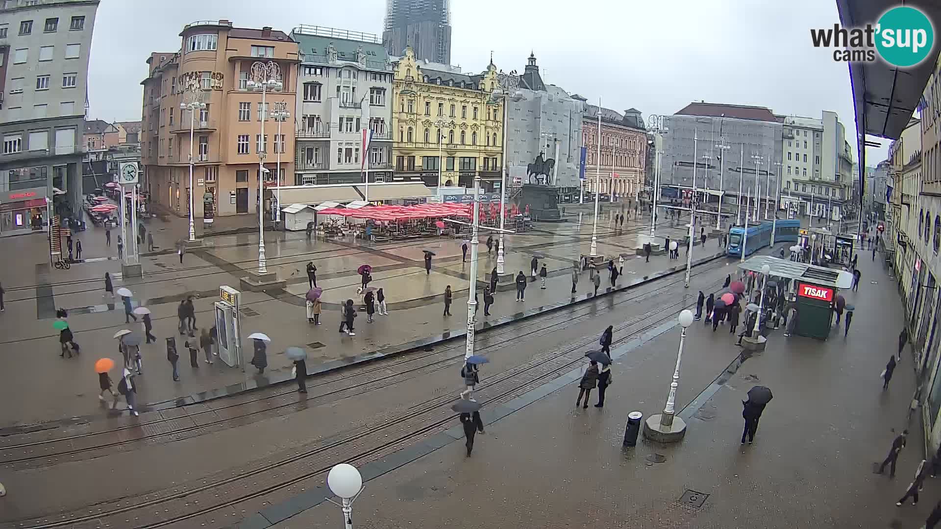 Live Cam Zagreb Ban Jelačić place | Croatie
