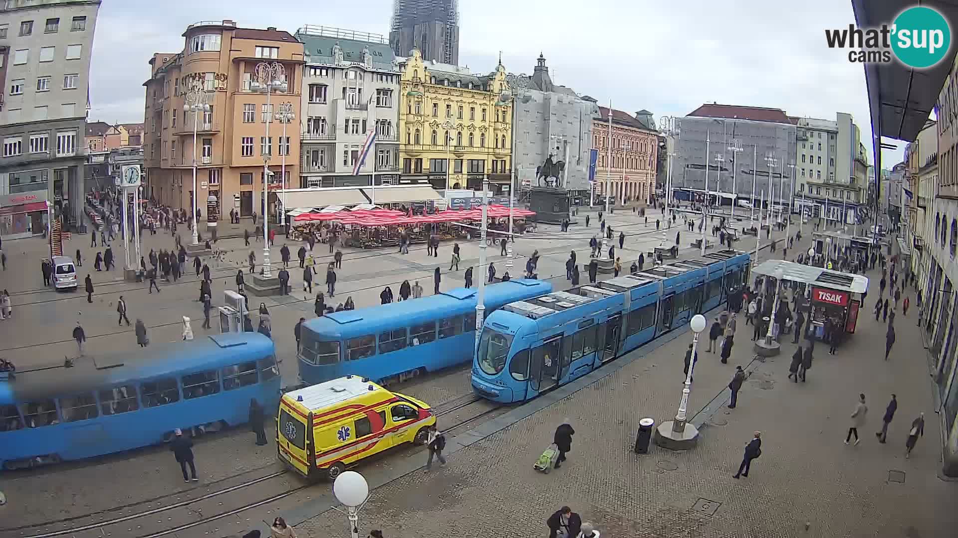 Live Cam Zagreb Ban Jelačić place | Croatie