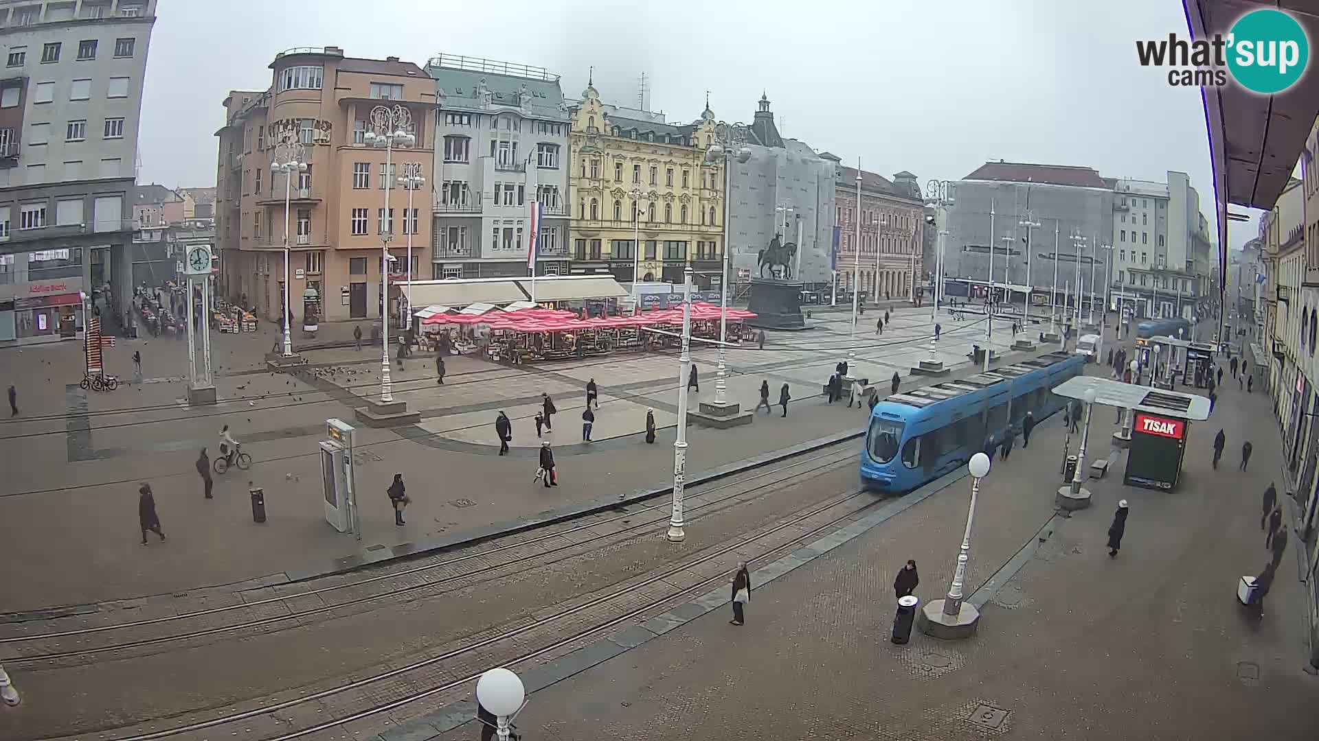 Webcam Zagabria Ban Jelacic piazza | Croazia