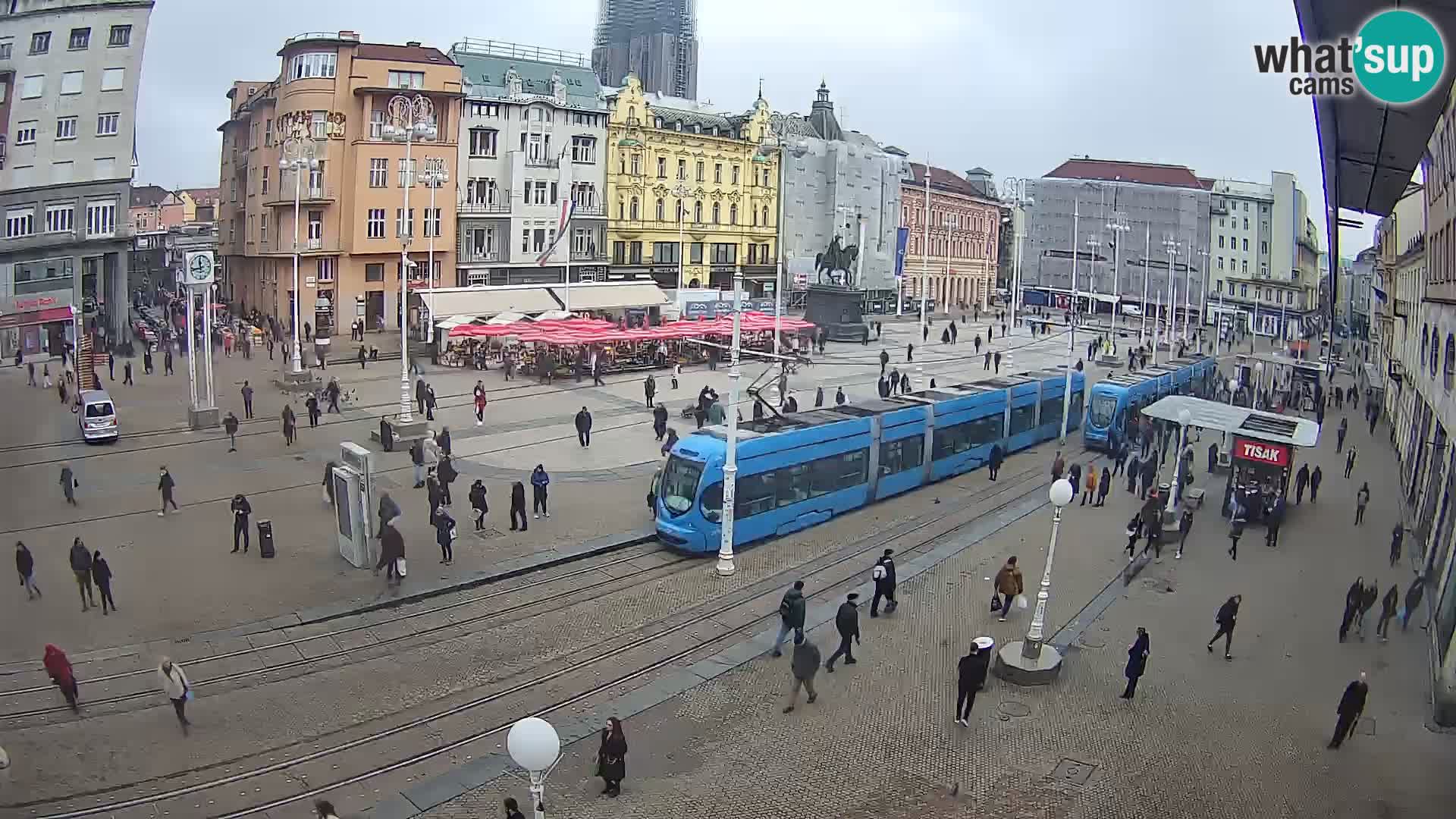 Webcam Zagabria Ban Jelacic piazza | Croazia