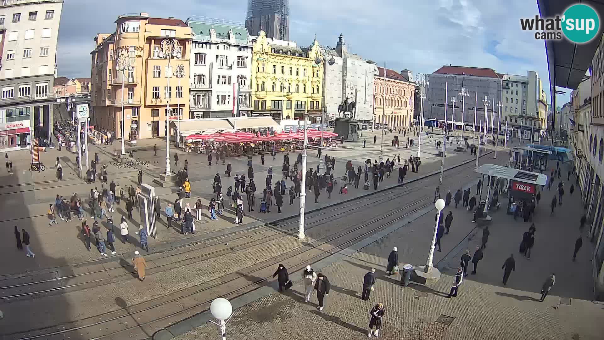 Zagreb webcam Ban Jelacica Platz | Kroatien