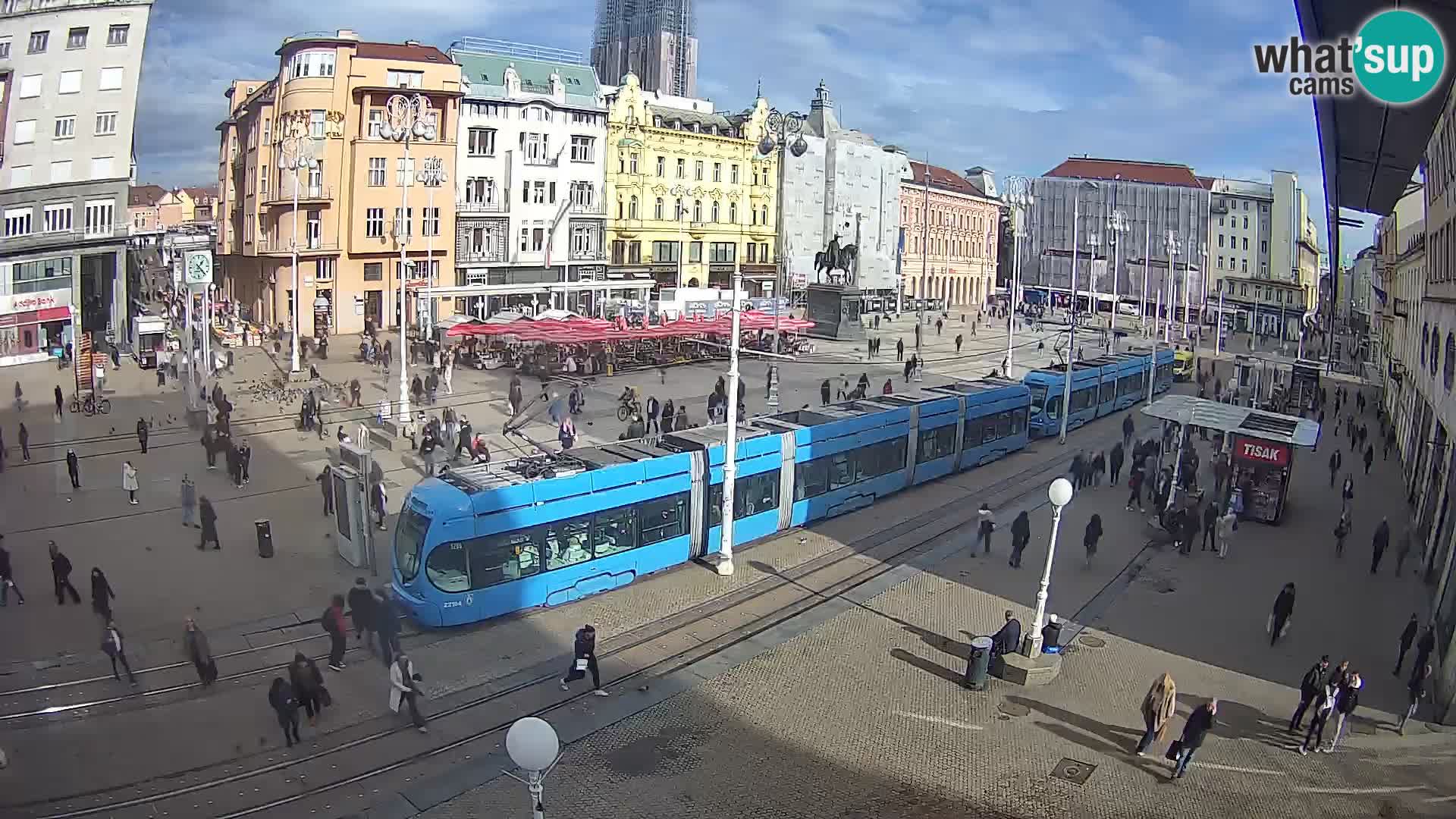 Webcam Zagreb Bana Jelačića square | Croatia