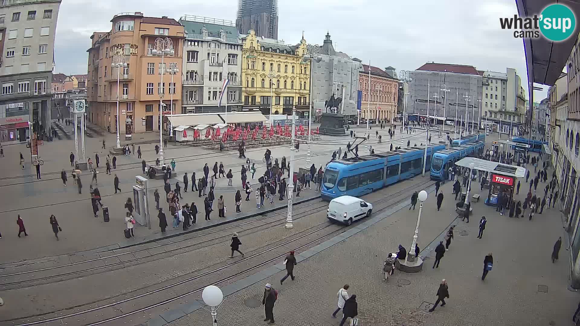 Zagreb webcam Ban Jelacica Platz | Kroatien