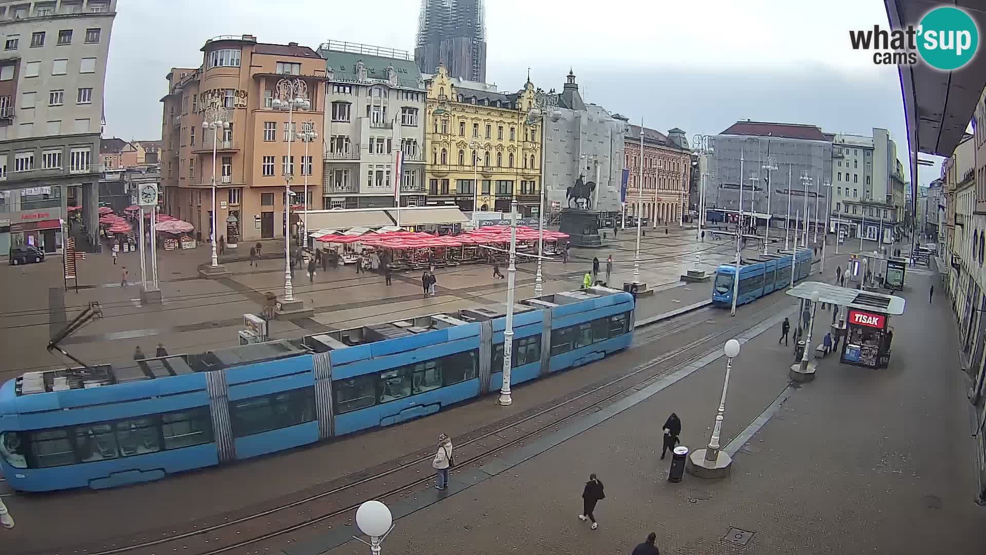 Zagreb webcam Ban Jelacica Platz | Kroatien