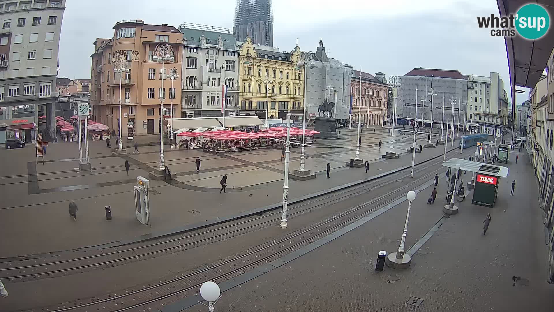 Webcam Zagreb Bana Jelačića square | Croatia