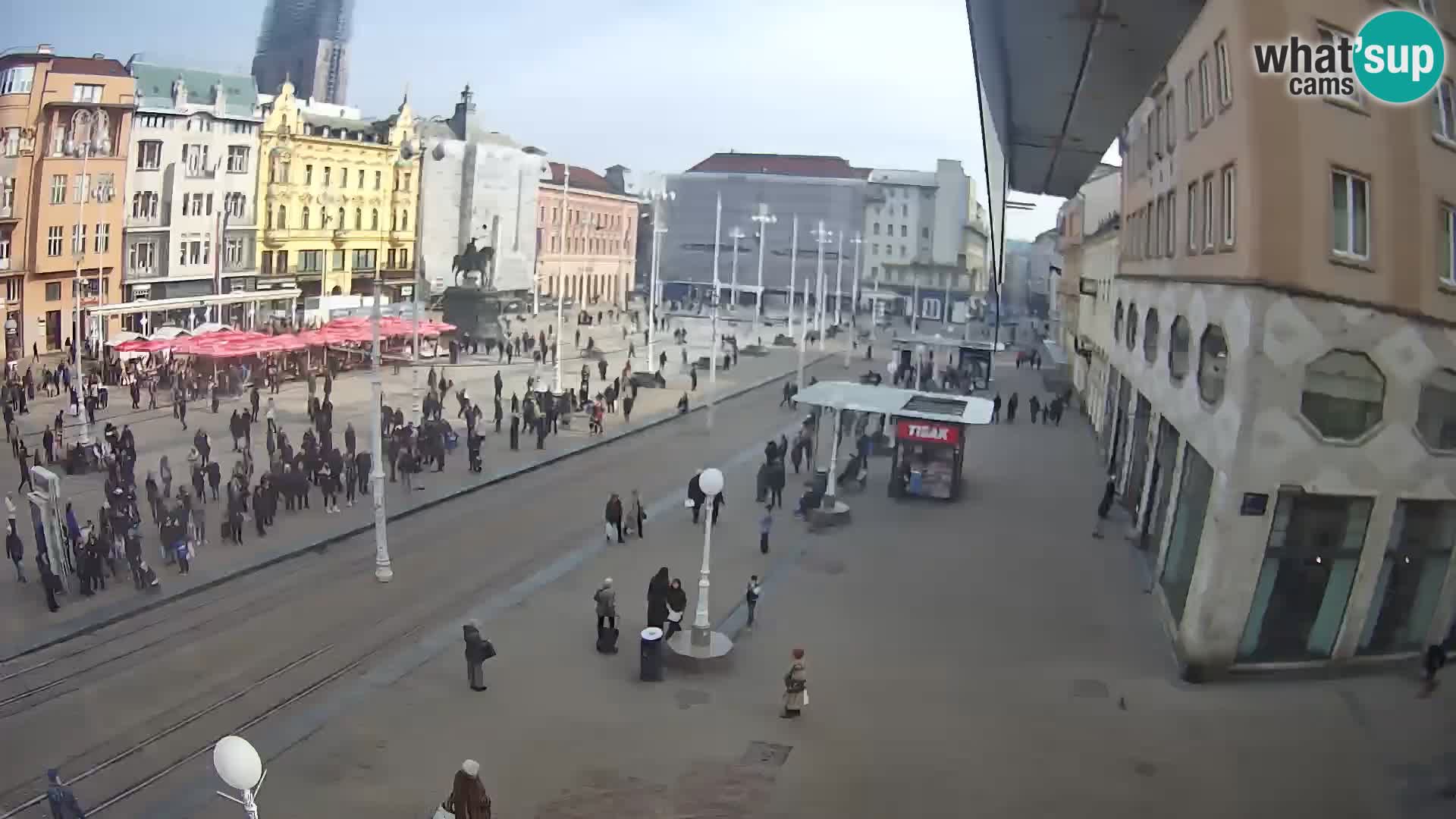 Webcam Zagreb Bana Jelačića square | Croatia