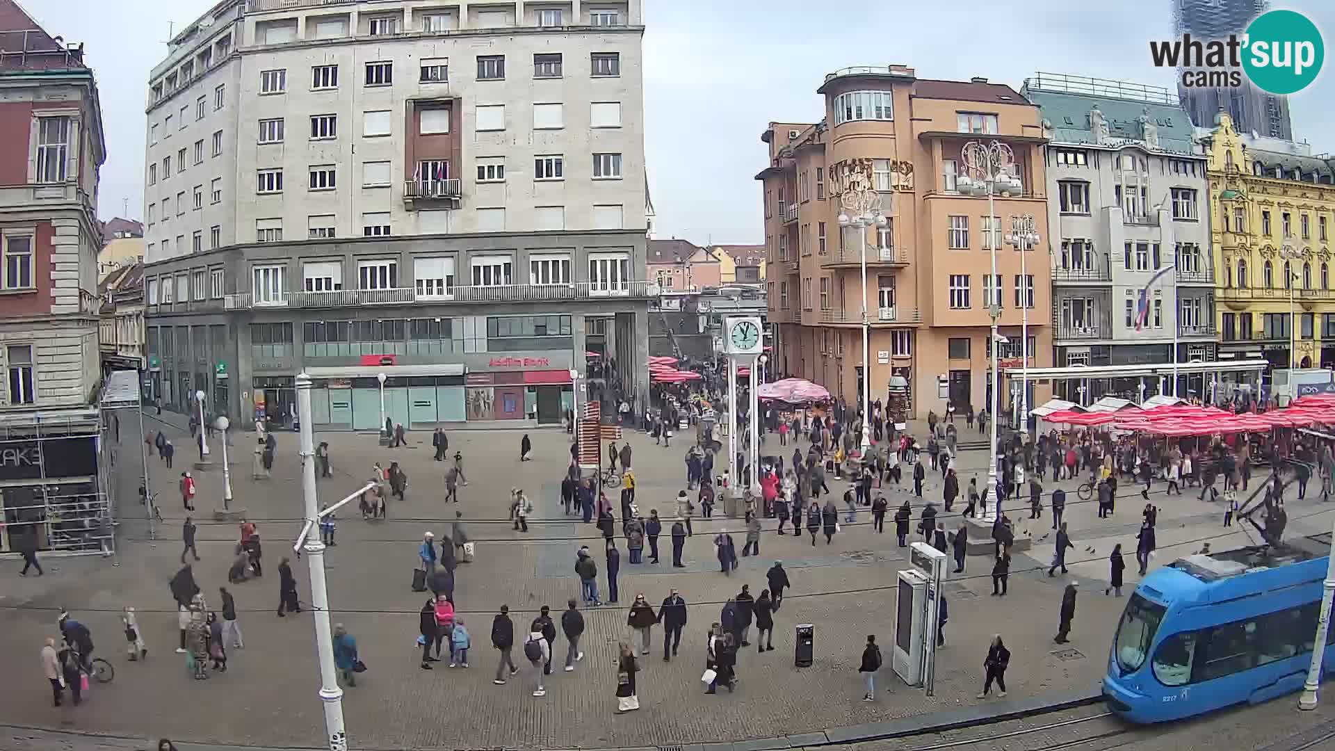 Webcam Zagreb Bana Jelačića square | Croatia