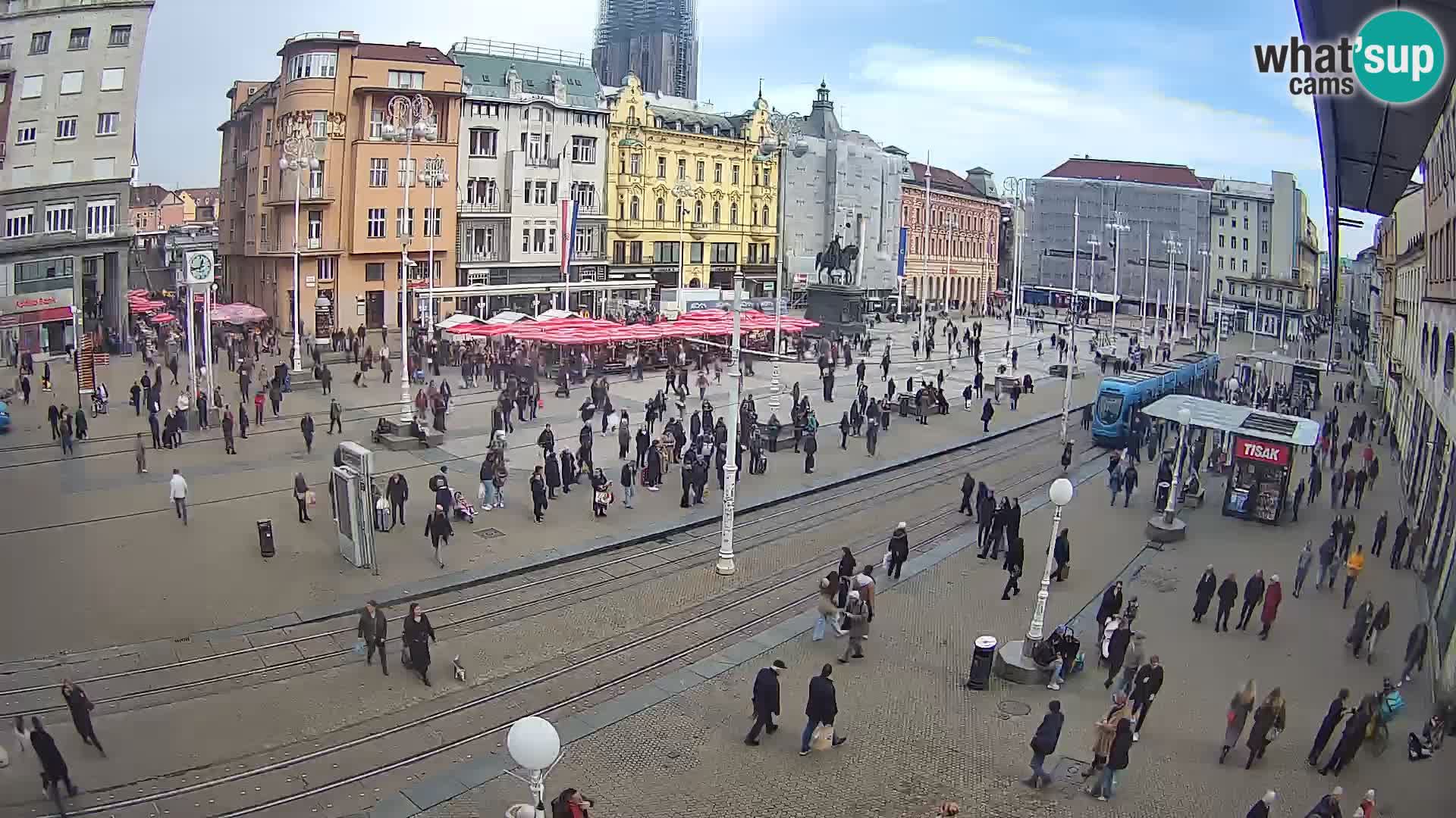Zagreb webcam Ban Jelacica Platz | Kroatien