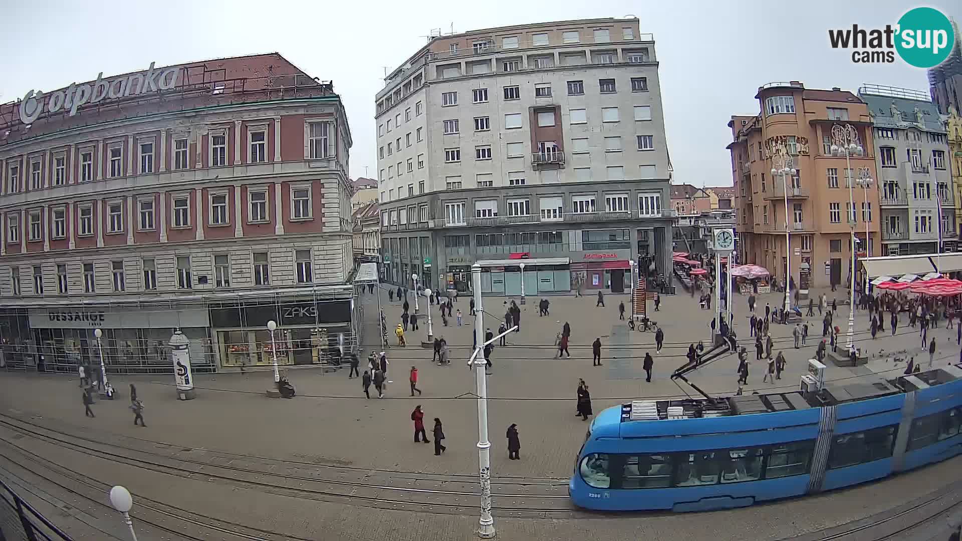 Webcam Zagreb Bana Jelačića square | Croatia