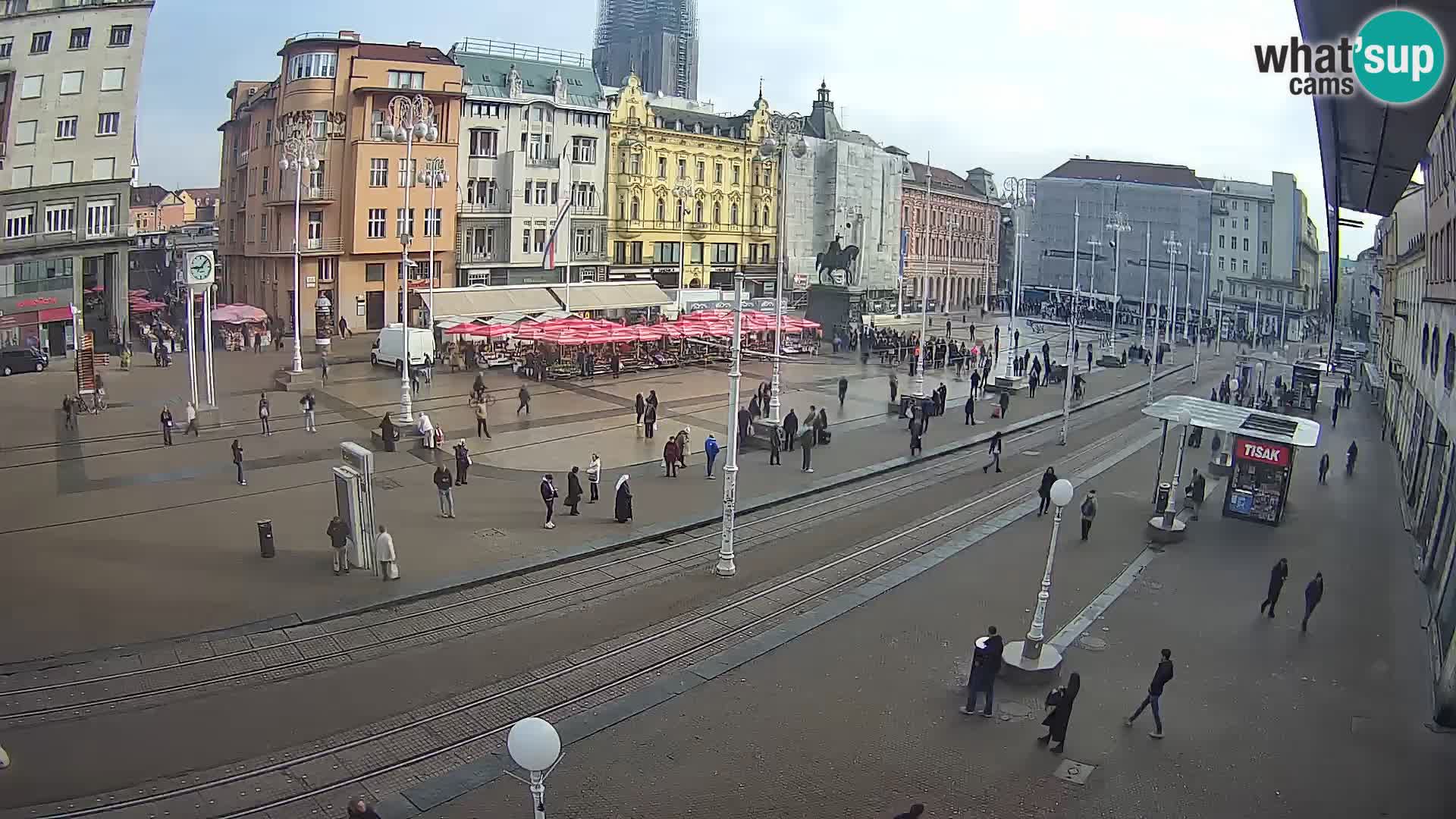 Zagreb webcam Ban Jelacica Platz | Kroatien