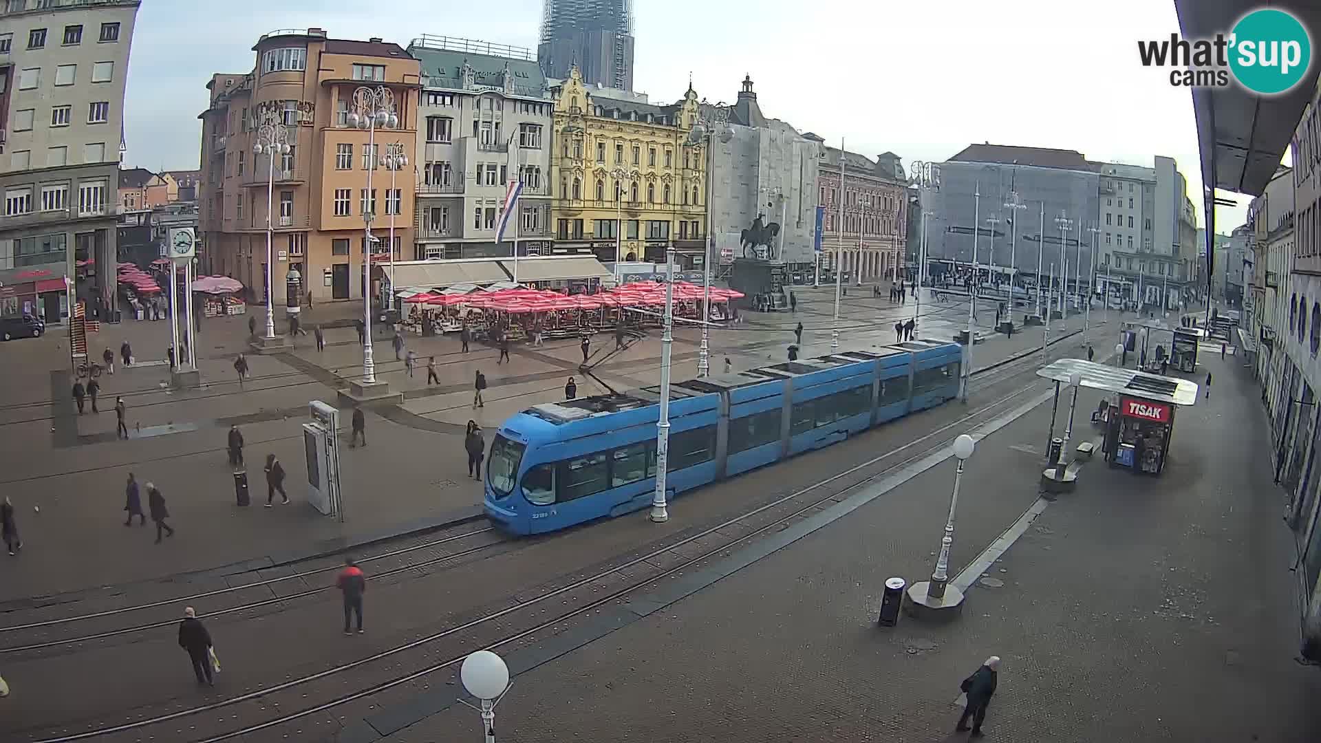 Zagreb webcam Ban Jelacica Platz | Kroatien