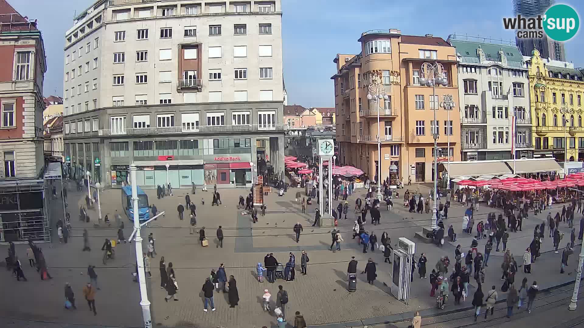 Live Cam Zagreb Ban Jelačić place | Croatie