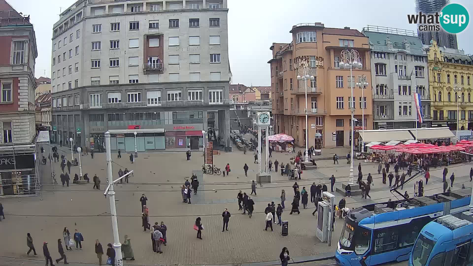 Live Cam Zagreb Ban Jelačić place | Croatie