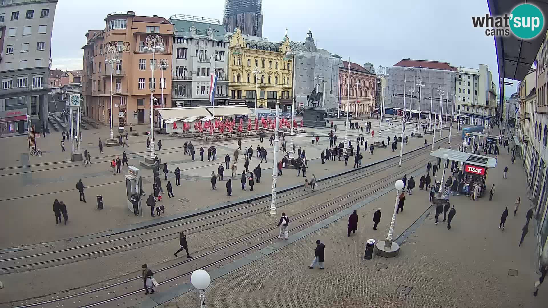 Zagreb webcam Ban Jelacica Platz | Kroatien