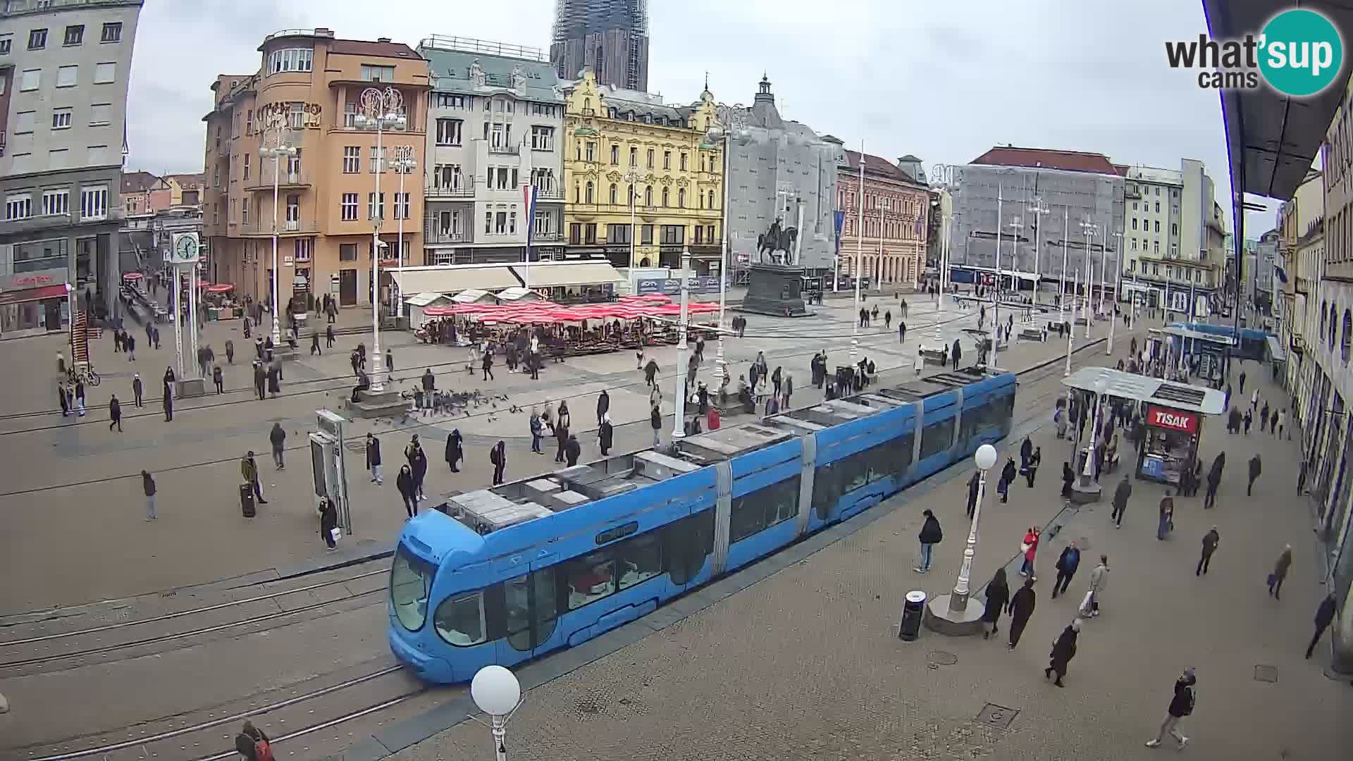 Webcam Zagreb Bana Jelačića square | Croatia