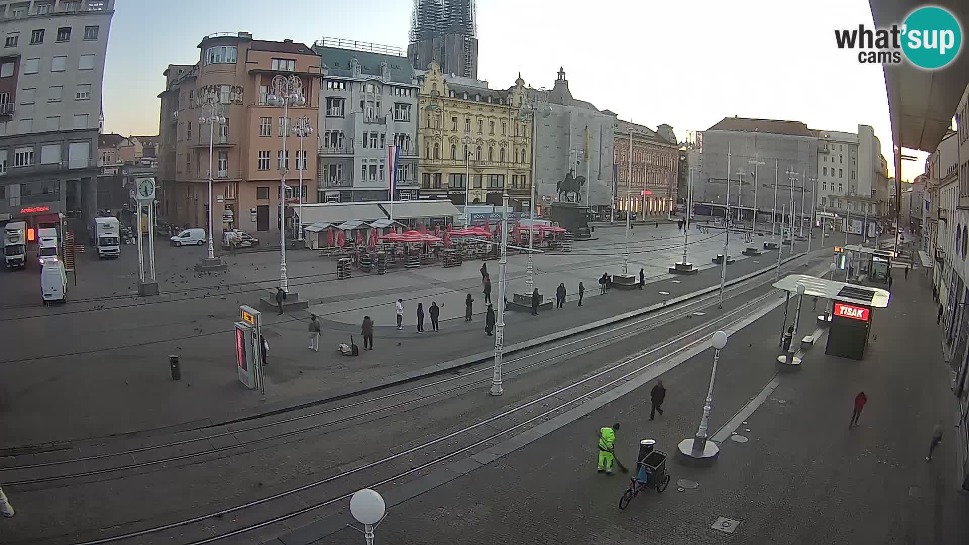 Zagreb webcam Ban Jelacica Platz | Kroatien