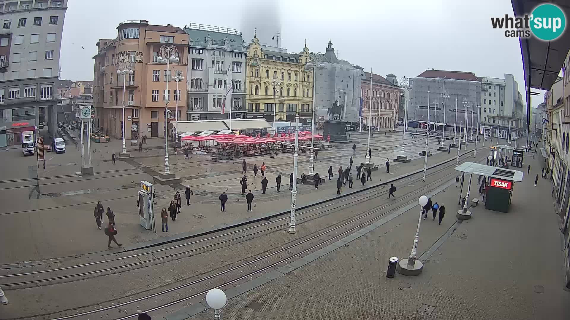 Webcam Zagreb Bana Jelačića square | Croatia