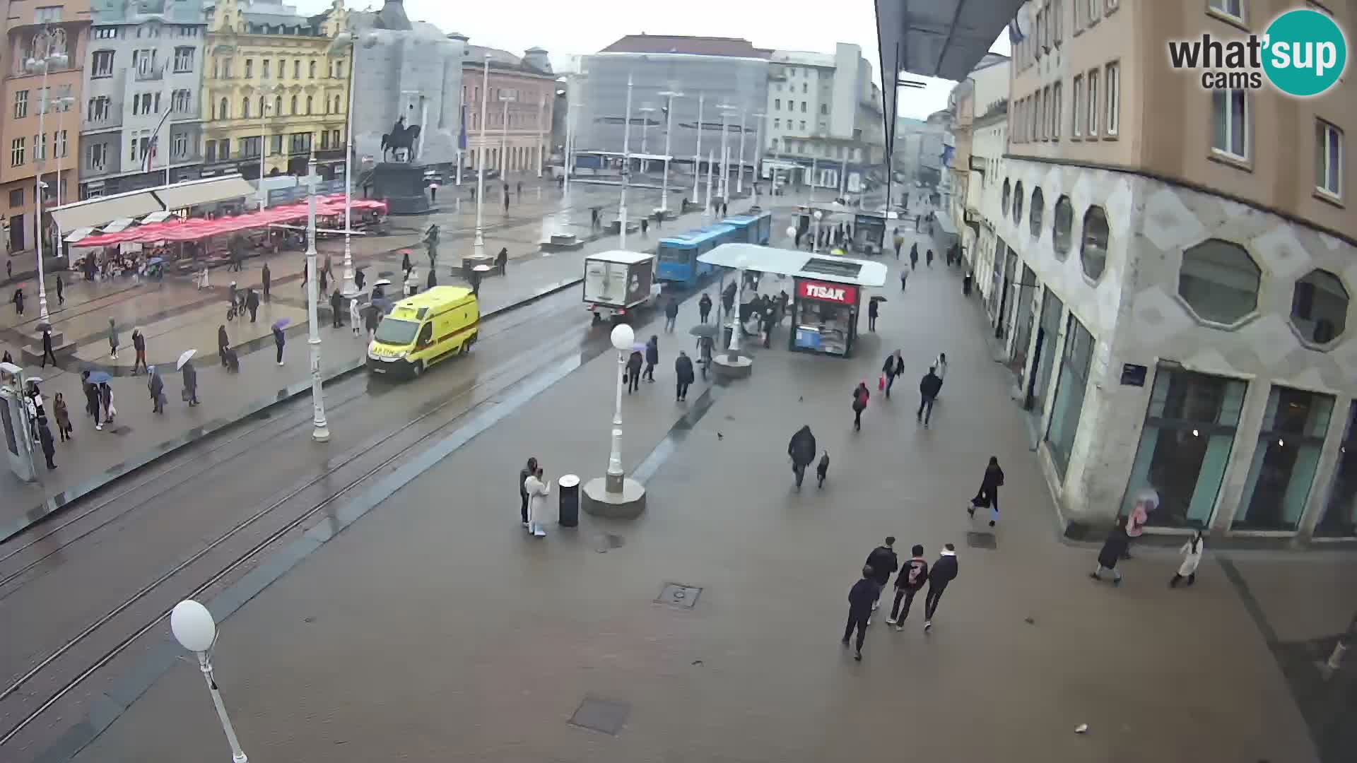 Webcam Zagreb Bana Jelačića square | Croatia