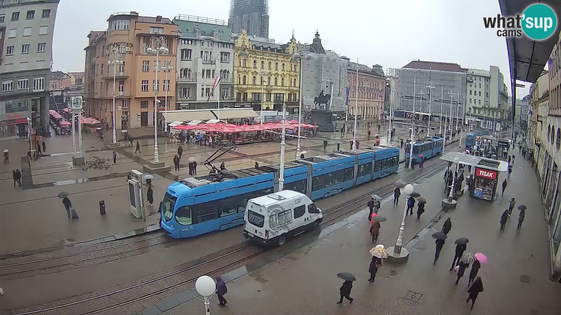 Zagreb webcam Ban Jelacica Platz | Kroatien